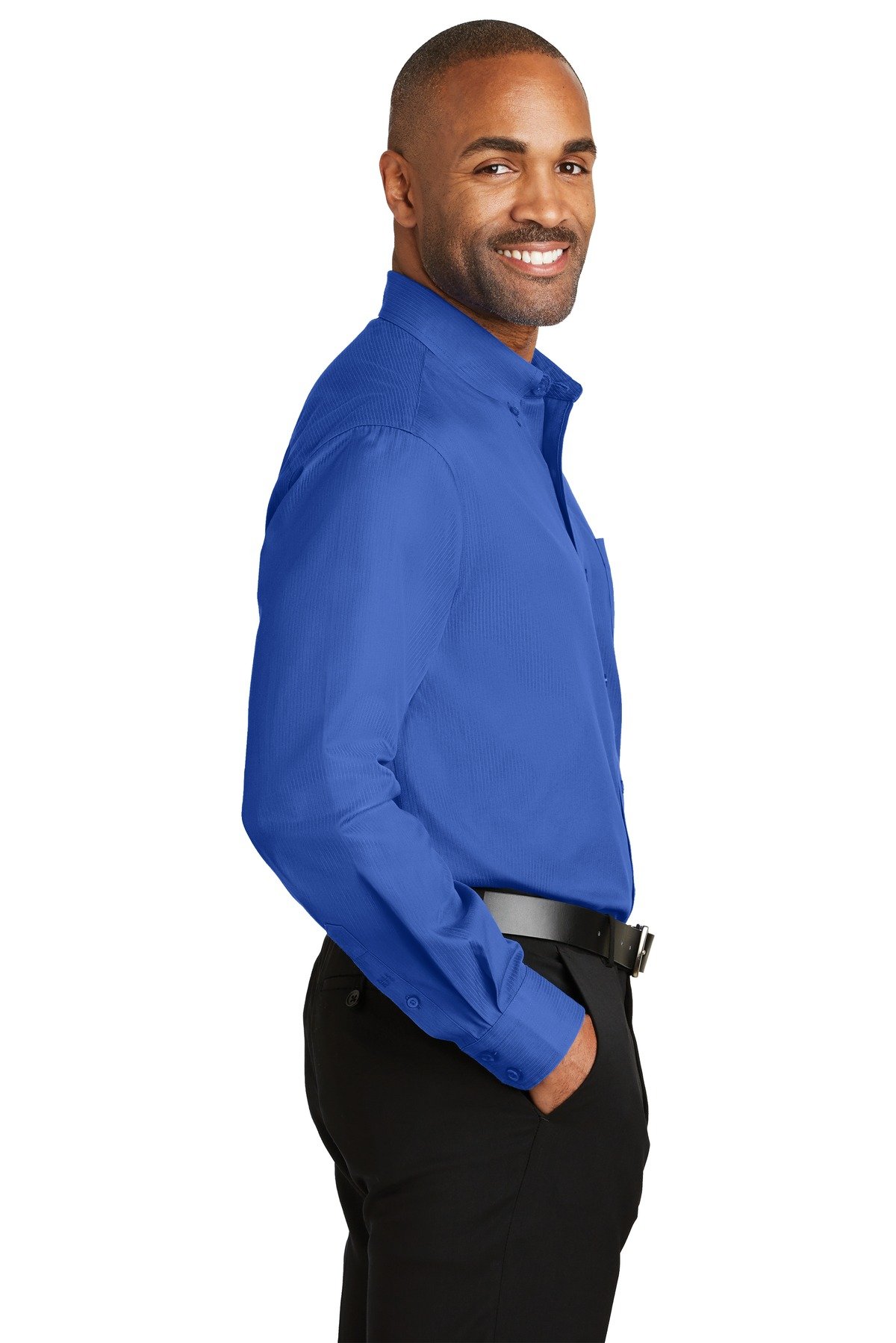 Red House Men's Dobby Non-Iron Button Down Dress Shirt - Premium Wrinkle-Free Formal & Business Attire for Office, Wedding & Special Occasions