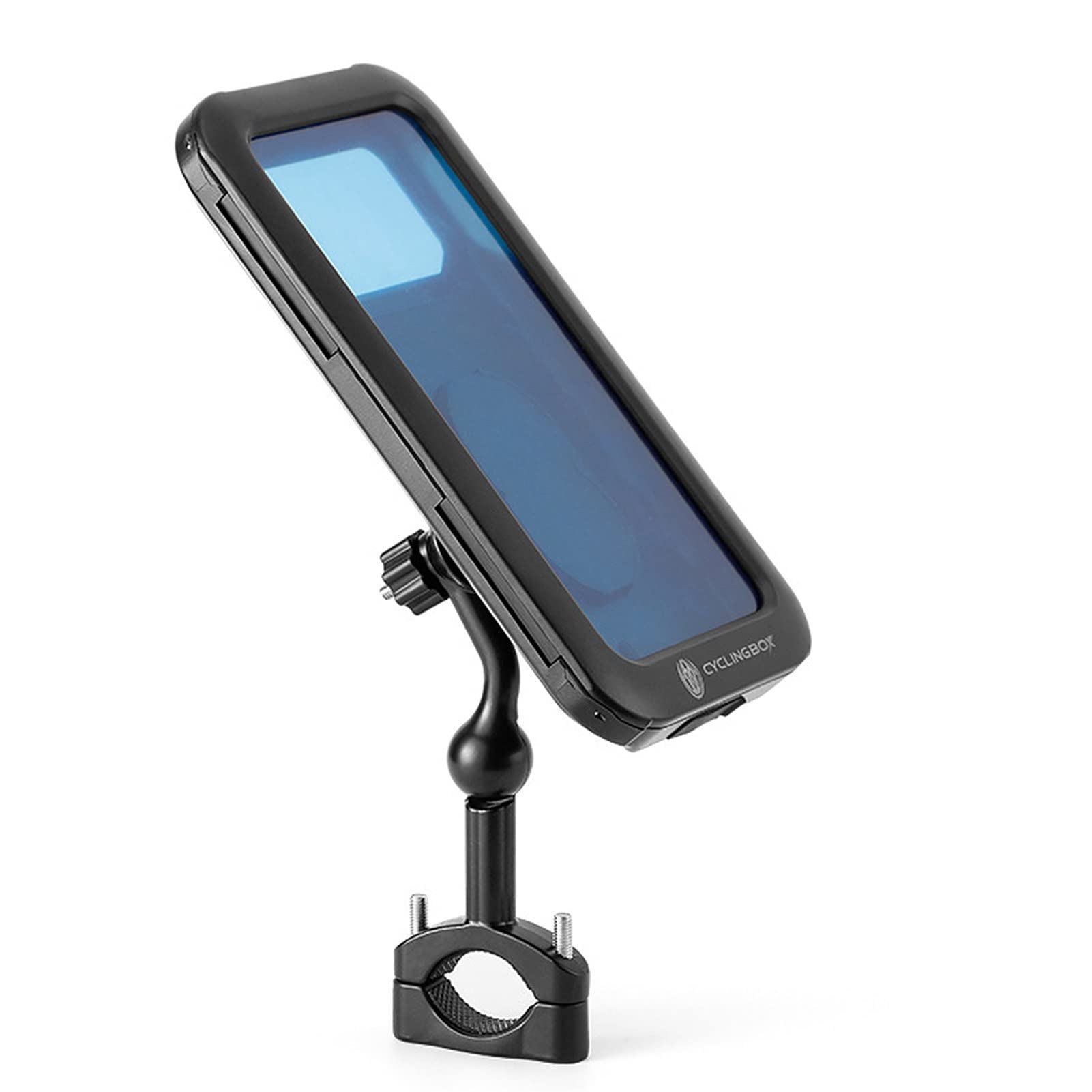 360° Adjustable Bike Phone Mount - Universal Waterproof Touchscreen Smartphone Holder for Bicycle Handlebars (Fits up to 7