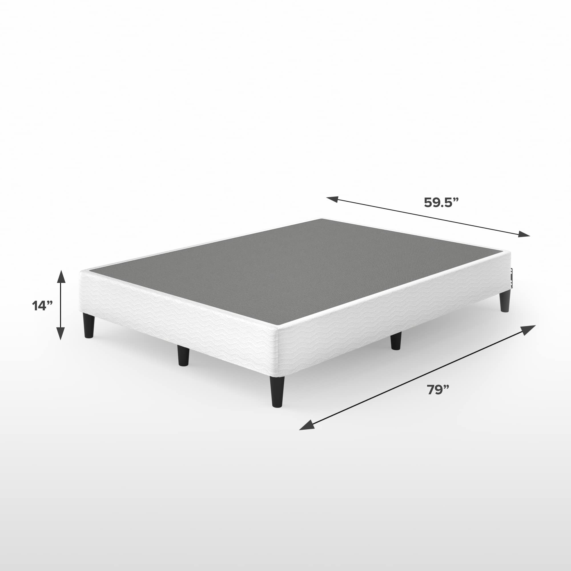ZINUS Keenan Metal Mattress Foundation - Queen Size Bed Frame with Headboard Brackets, Easy Assembly, Sturdy Box Spring Replacement | Perfect for Bedroom, Guest Room & Dormitory