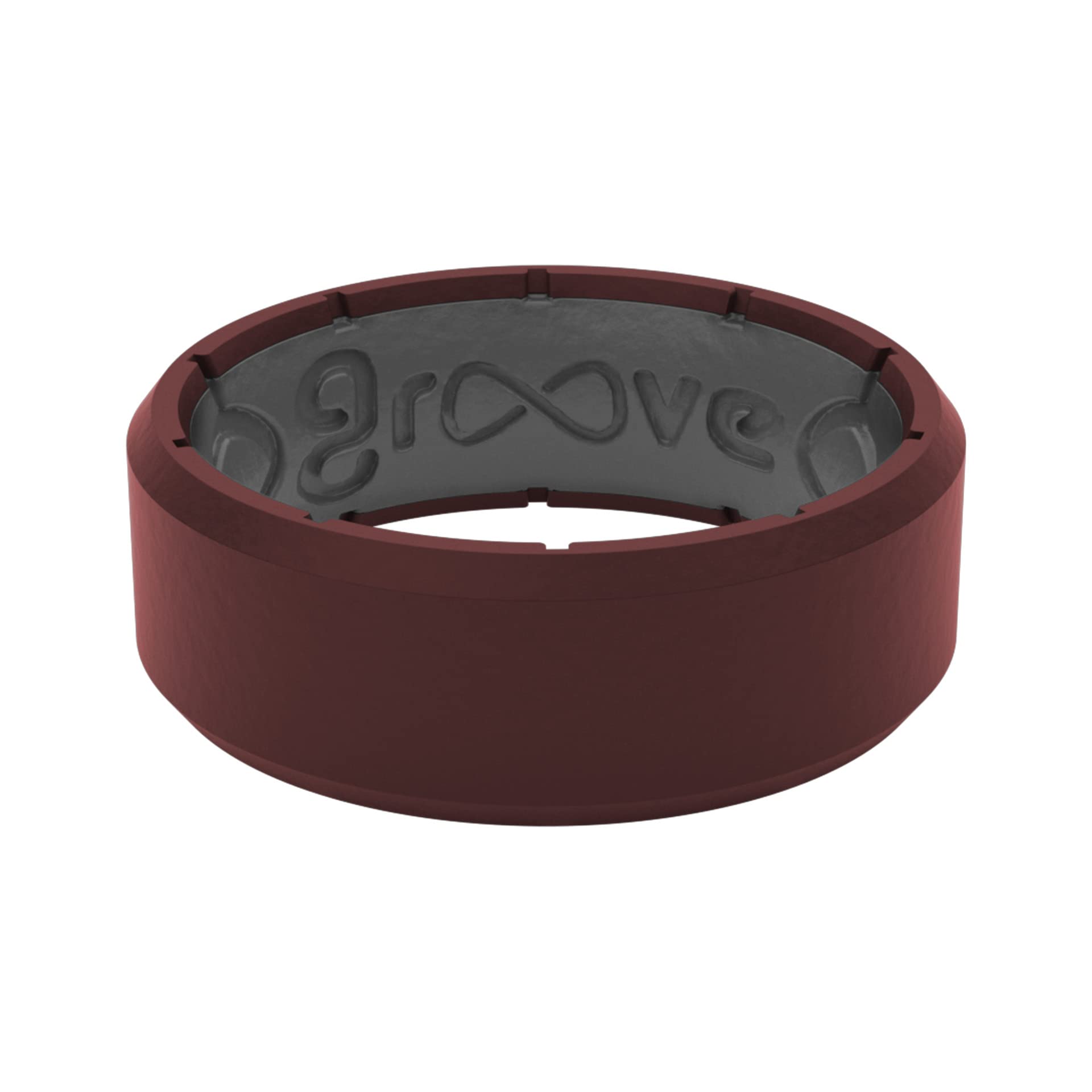 Groove Life Edge Silicone Ring for Men - Breathable Rubber Wedding Band with Unique Design, Comfort Fit & Lifetime Warranty | Perfect for Active Lifestyles, Gym, Swimming & Outdoor Adventures