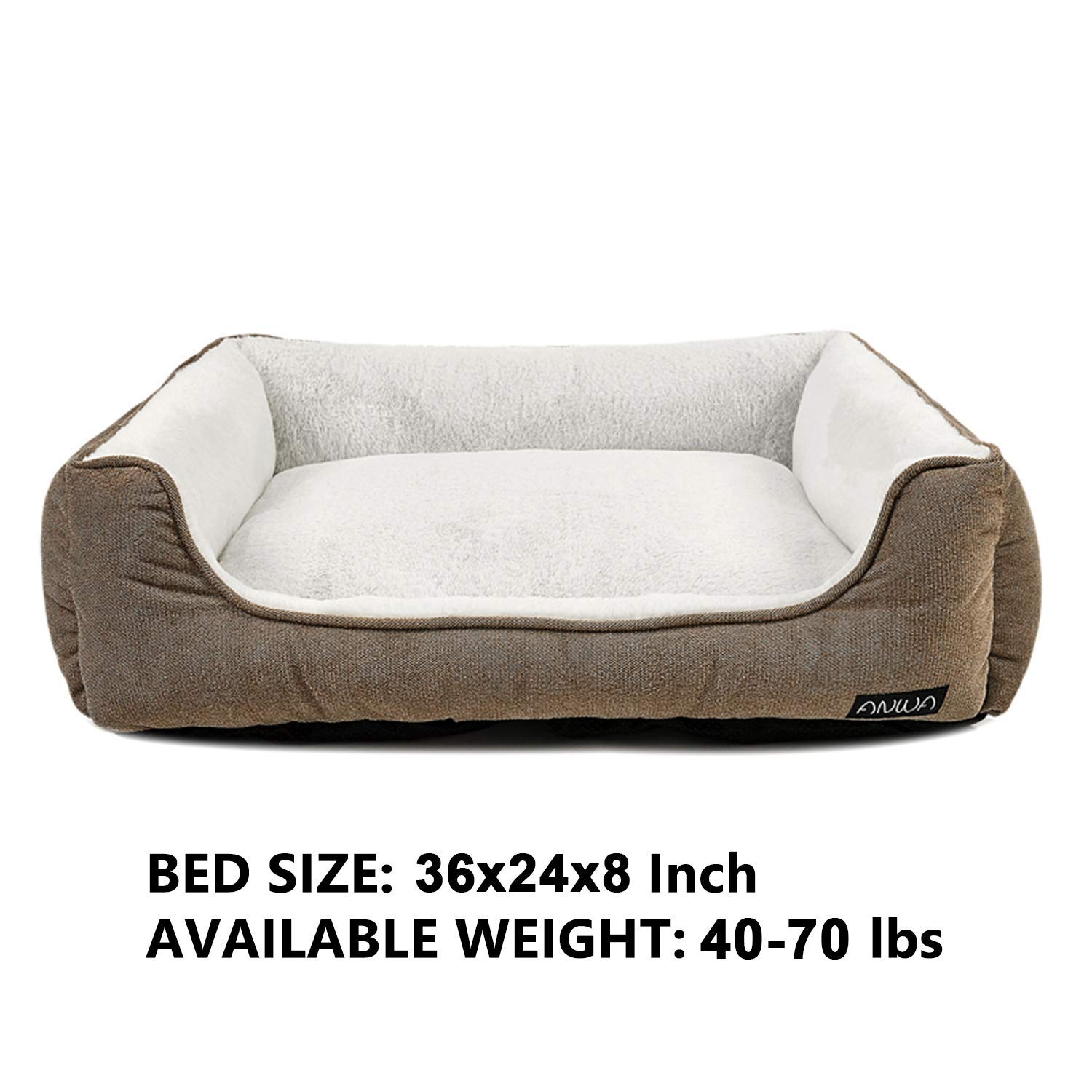 Washable Large Dog Bed - Comfortable & Durable Pet Sleeping Bed for Big Dogs - Perfect for Home, Crate, or Travel Use