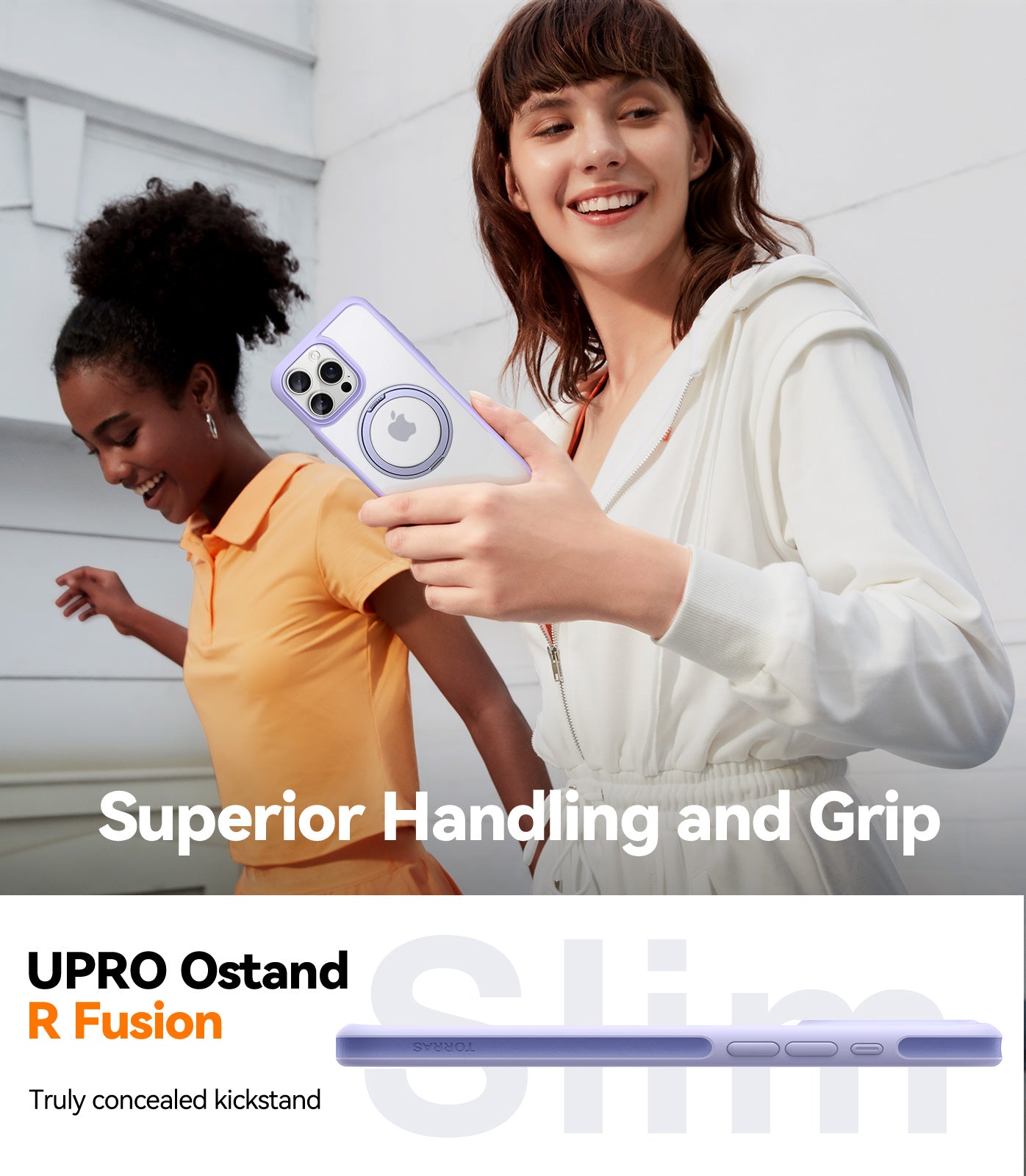 Ostand R Fusion iPhone 15 Pro Max Case - Shockproof Protective Cover with Kickstand for iPhone 15 Pro Max (6.7 Inch) - Perfect for Work, Travel, and Hands-Free Viewing