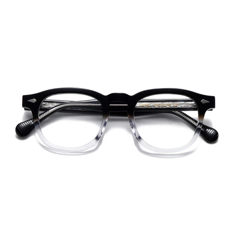 CCspace Unisex Full Rim Square Acetate Eyeglasses 57314 - Lightweight & Durable Frame for Men & Women - Perfect for Reading, Work & Fashion Accessories