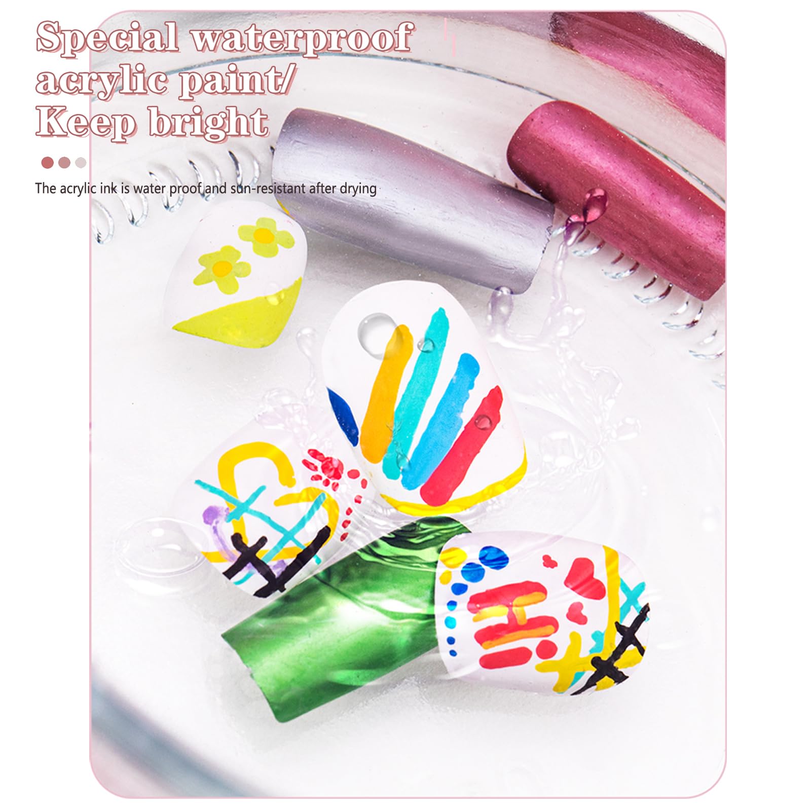 12-Piece Nail Art Pen Set - Professional Acrylic Paint Pens for Nail Design, Dotting Tools & Graffiti Liner Pens | Perfect for Salon, DIY Manicure & Nail Art Enthusiasts (Pearlescent Metallic Colors) - Great for Home Use, Professional Salons, and Creative Nail Art Projects