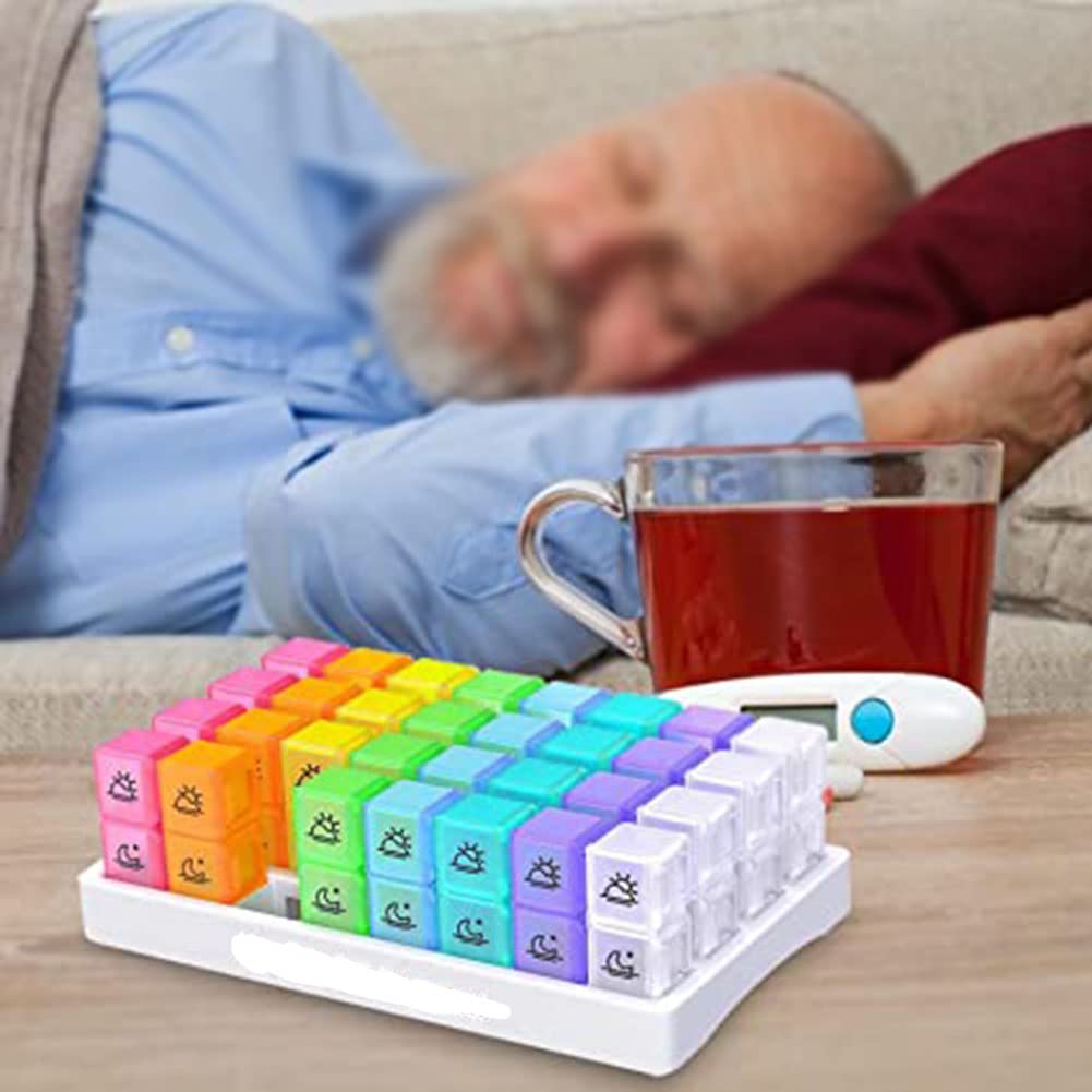 31-Day & 7-Day Pill Organizer with 32 Compartments - Large Monthly & Weekly Plastic Medication Box - Portable Pill Case for Vitamins, Supplements & Daily Meds - Perfect for Travel, Home & Office Use
