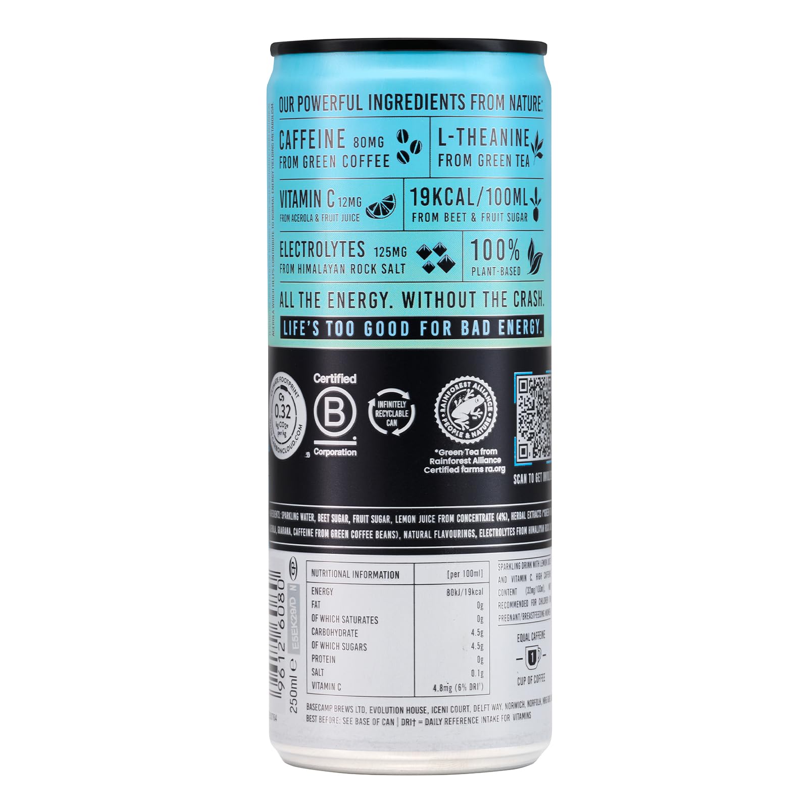 Vifycim Natural Plant-Based Energy Drink - 12 Pack (250ml Each) | Boost Focus & Stamina for Workouts, Study & Daily Energy