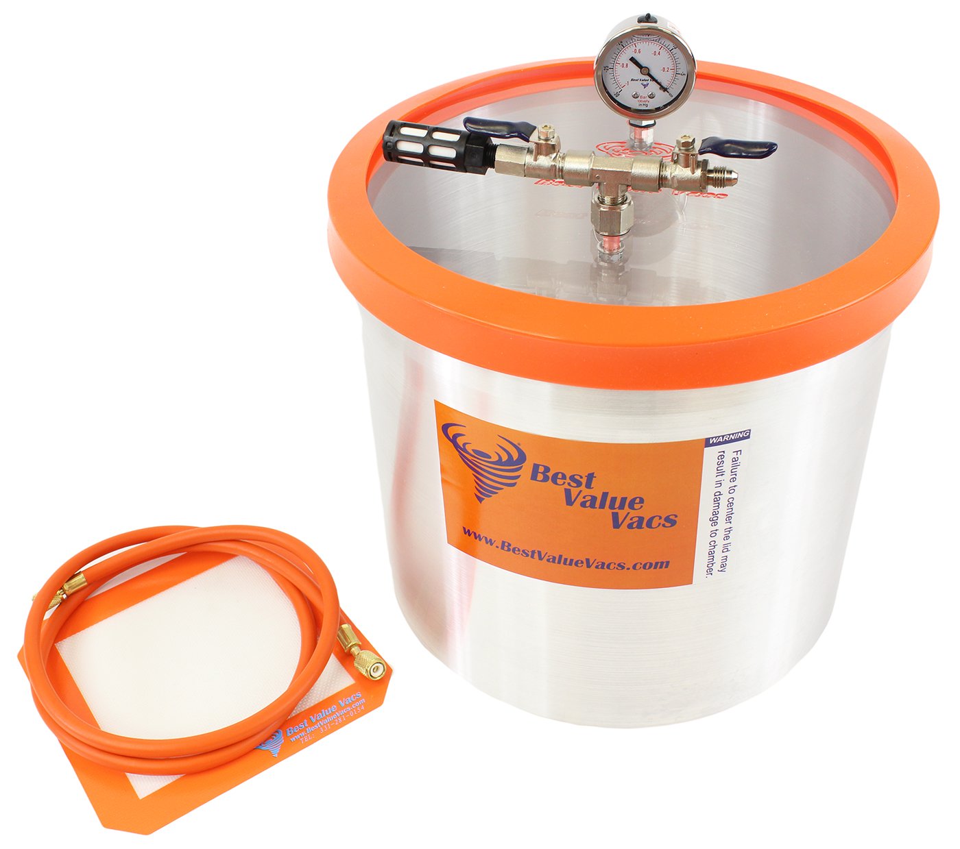 5 Gallon Vacuum Degassing Chamber for Resin, Epoxy, and Silicone - 5GAL Vacuum & Degas Pot for Bubble Removal in Crafting, Casting, and Mold Making