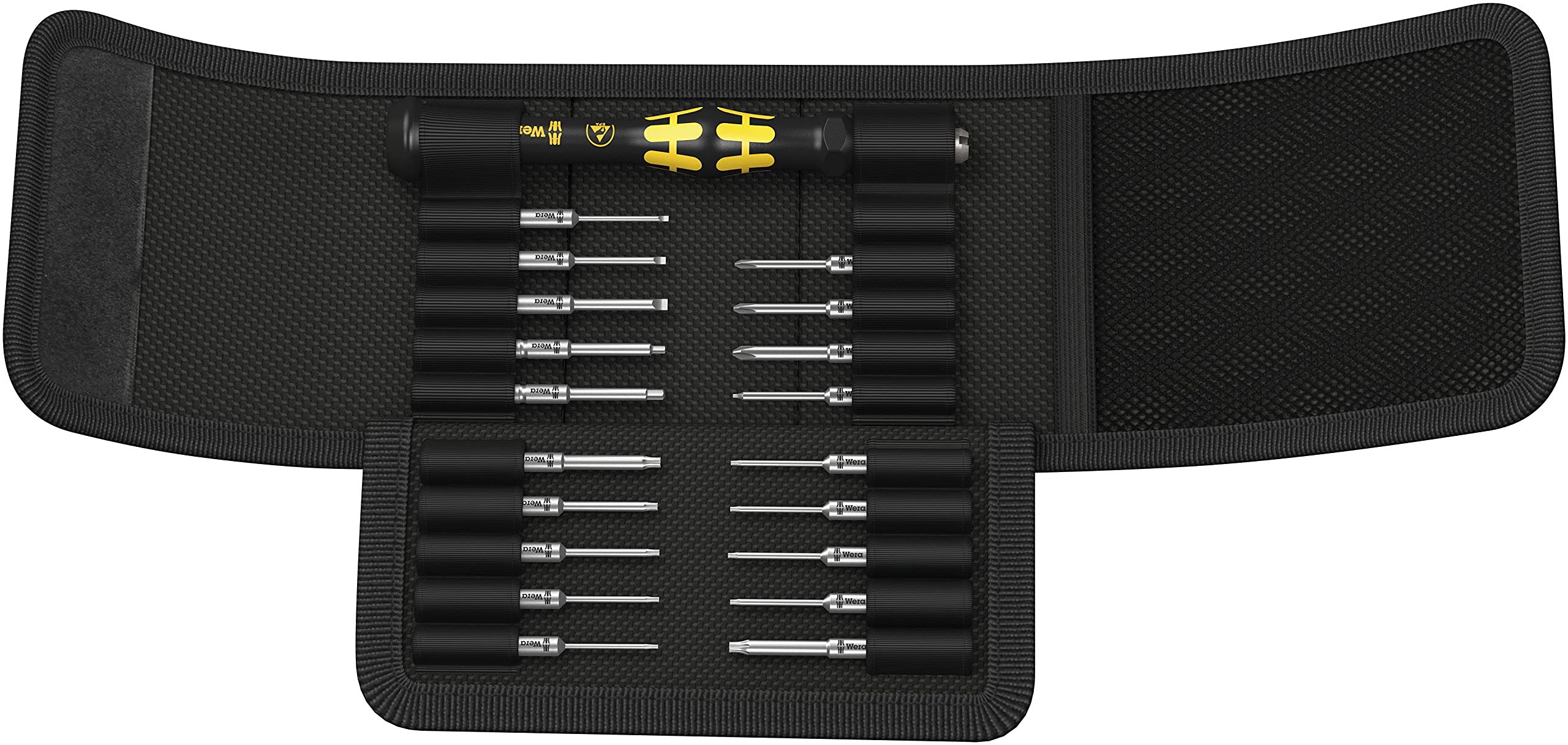 KRAFTFORM Micro-Set ESD/20 SB BIT Set Handle - Precision Screwdriver Set for Electronics Repair, PC & Phone Maintenance - Anti-Static ESD Safe Tools for Technicians & DIY Projects