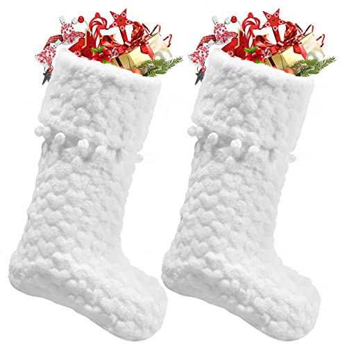 2 Pack White Pom Pom