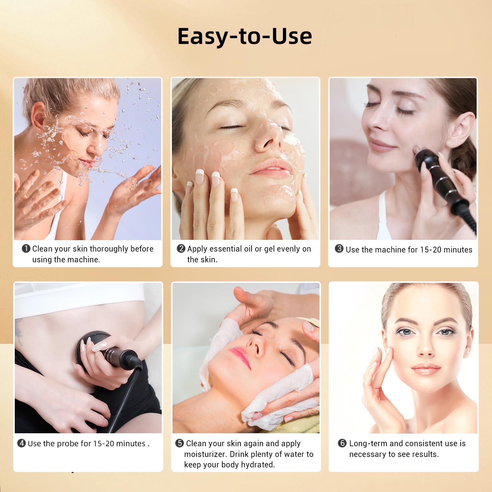 MZONG RF Skin Rejuvenator with LED Light Therapy - Anti-Aging Facial & Body Treatment for Wrinkle Reduction | Perfect for Home Spa & Professional Skincare Clinics