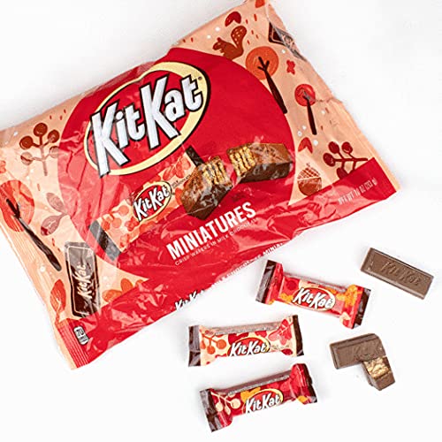 Kit Kat Miniatures Halloween Candy - 10oz Bag of Bite-Sized Chocolate Bars - Perfect for Trick-or-Treating, Party Favors & Fall Snacking
