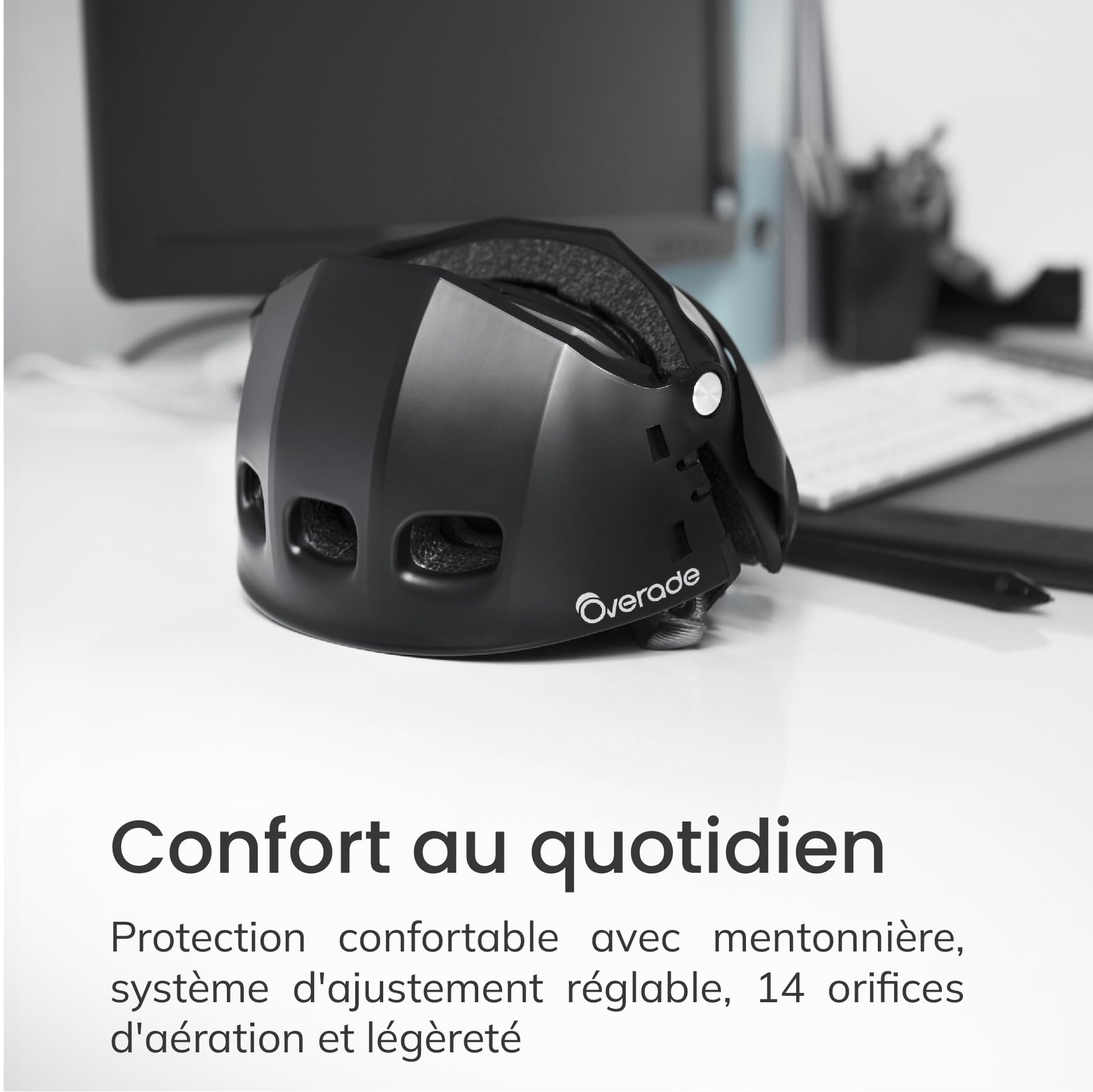 Foldable Bike Helmet Plixi by Overade - CE EN1078 Certified for Cycling, Scooters & Roller Skating - Compact Design, 3x Smaller When Folded - 2 Sizes Available - Perfect for Commuting & Urban Travel