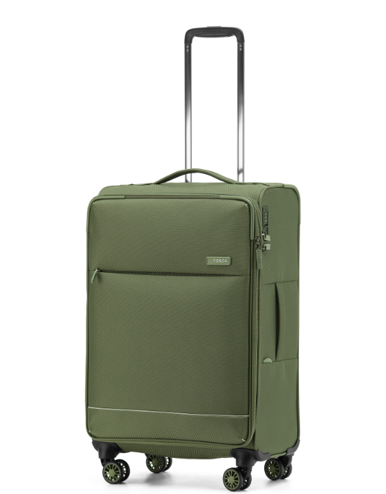 Tosca SO LITE AIR5055 67cm Medium Spinner Luggage - Khaki | Lightweight Carry-On Suitcase for Business Travel & Weekend Getaways