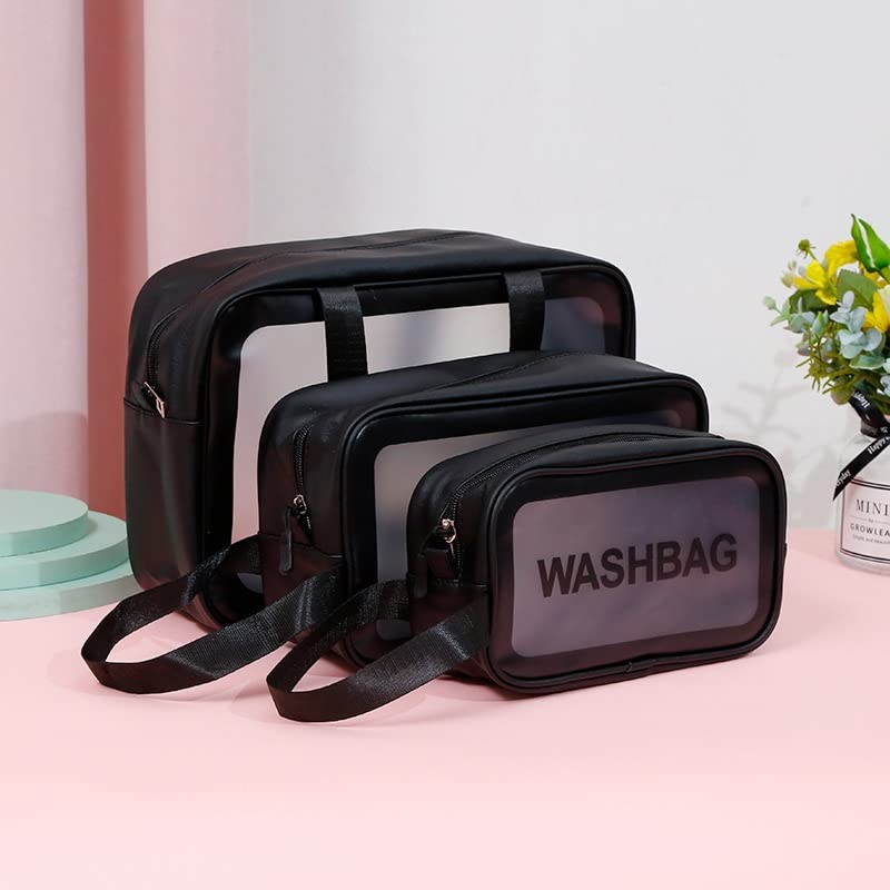 Amso Multipurpose Cosmetic Organizer Bag - Travel Makeup Pouch for Women & Girls (Black, Small) | Perfect for Travel, Gym & Daily Essentials Storage