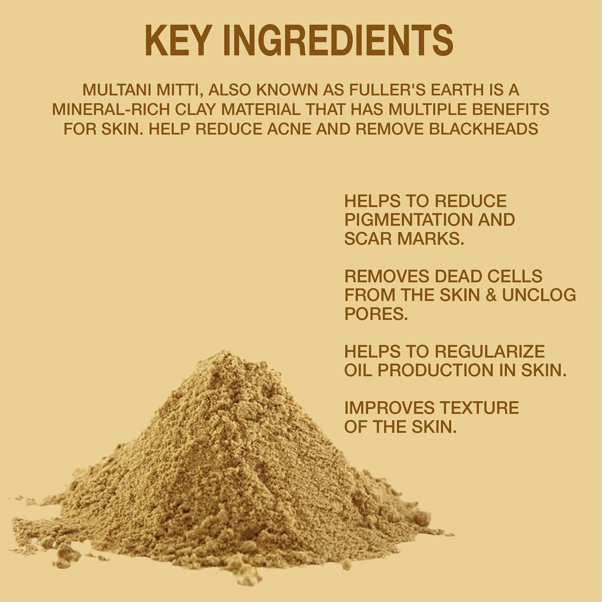 Pure Herbology 100% Natural Multani Mitti Clay Face Mask Powder for Glowing Skin - 200g | Deep Cleansing & Brightening Facial Treatment for Dry Skin | DIY Spa Day & At-Home Skincare Routine