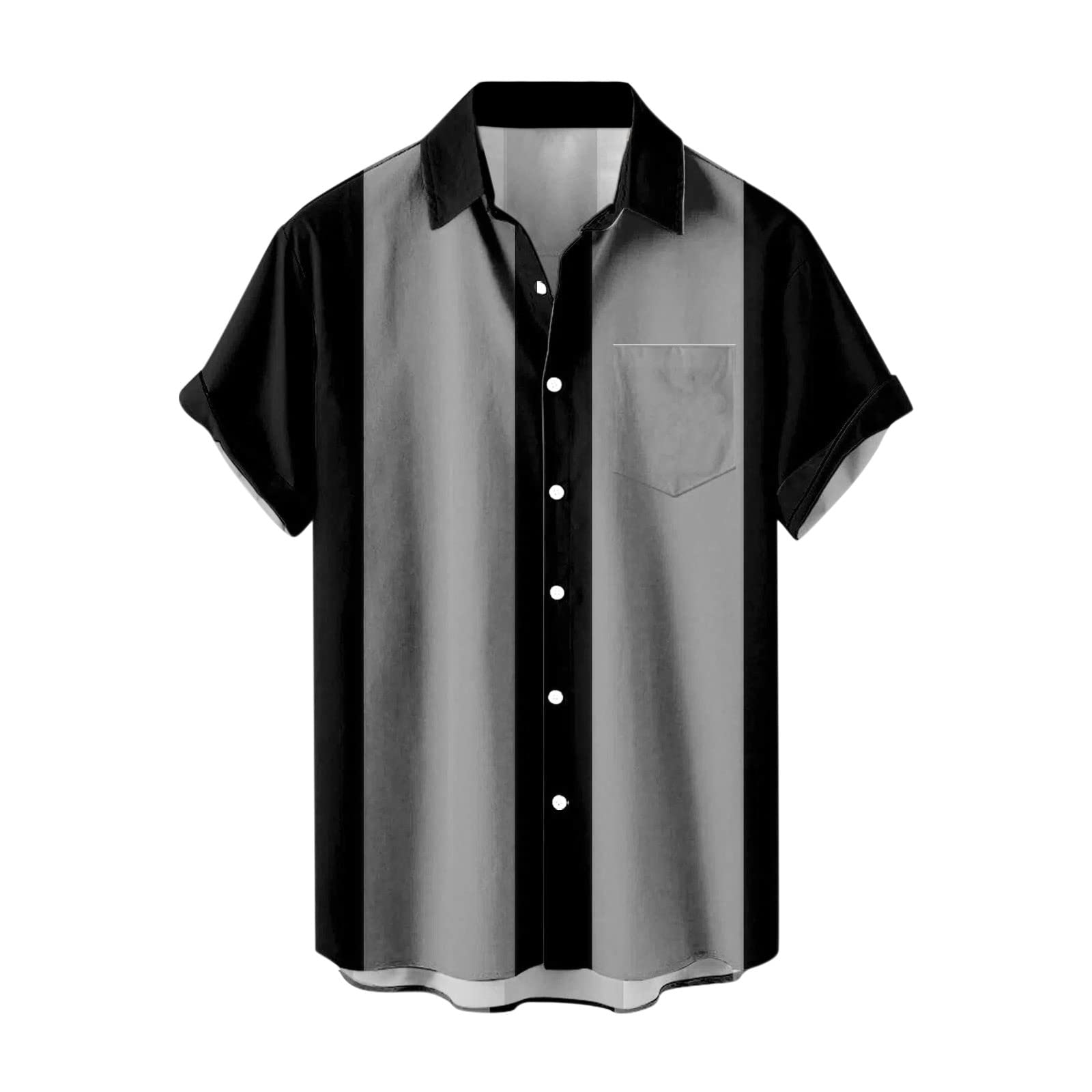 Men's Summer Beach Shirt - Casual Short Sleeve Printed Button Down Collar Shirt for Plus Size | Perfect for Beach Vacations, Pool Parties & Summer Outings