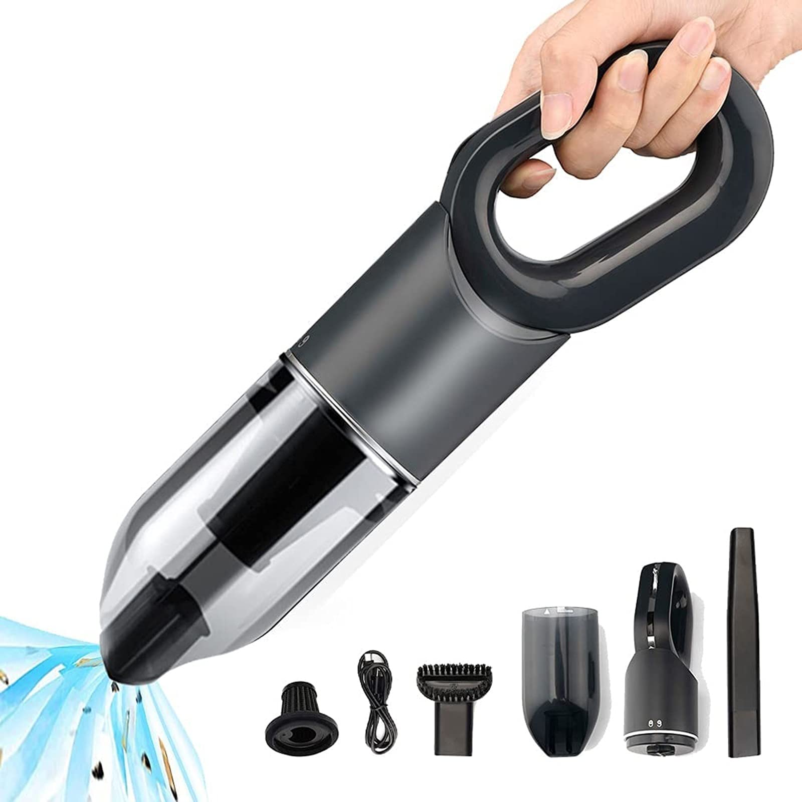 Best Cordless Handheld Vacuum Cleaner - Portable Mini Wet & Dry Car Vacuum with Strong Suction for Auto & Home Cleaning | Perfect for Cars, Pets, and Small Spaces