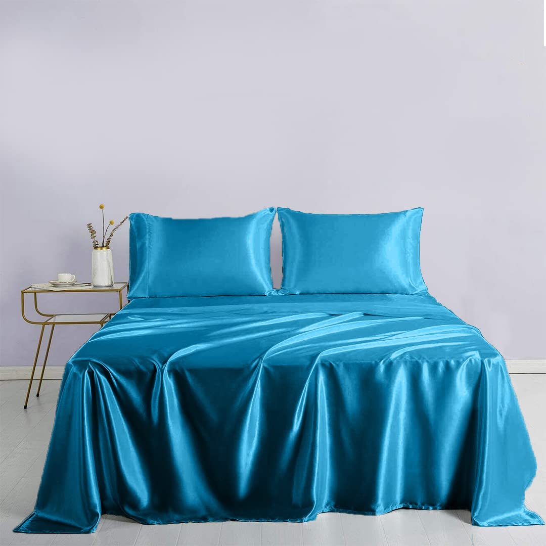Luxury 6-Piece Silk Satin Bed Sheet Set - 19