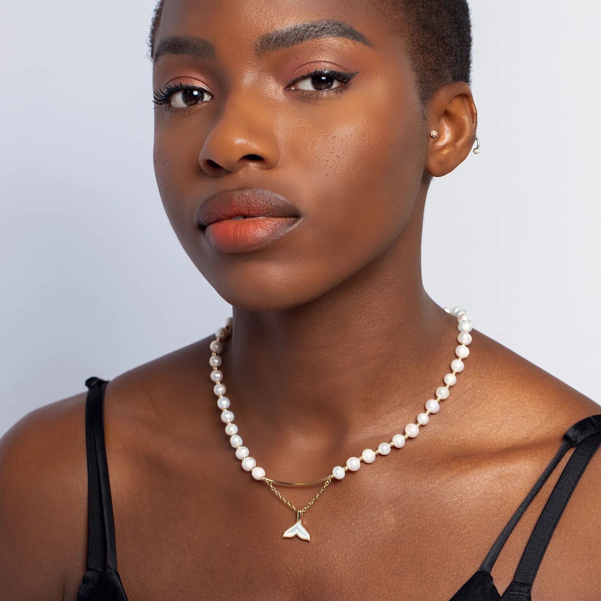 Organic Pearl Necklace for Women - Elegant Natural Freshwater Pearls Jewelry Gift for Bridal, Wedding, Anniversary & Special Occasions