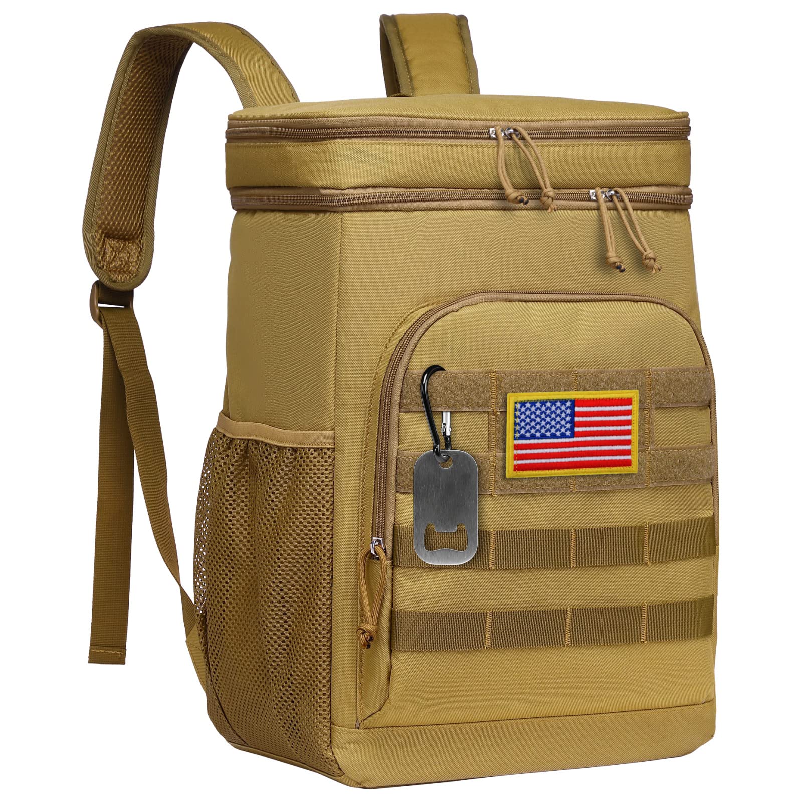TACTICISM 24L Insulated Leak-Proof Tactical Cooler Backpack - Heavy Duty Lunch Bag for Men & Women, Soft Ice Chest Backpack for Work, Hiking, Camping, Fishing - Perfect Outdoor Accessories & Gift Idea