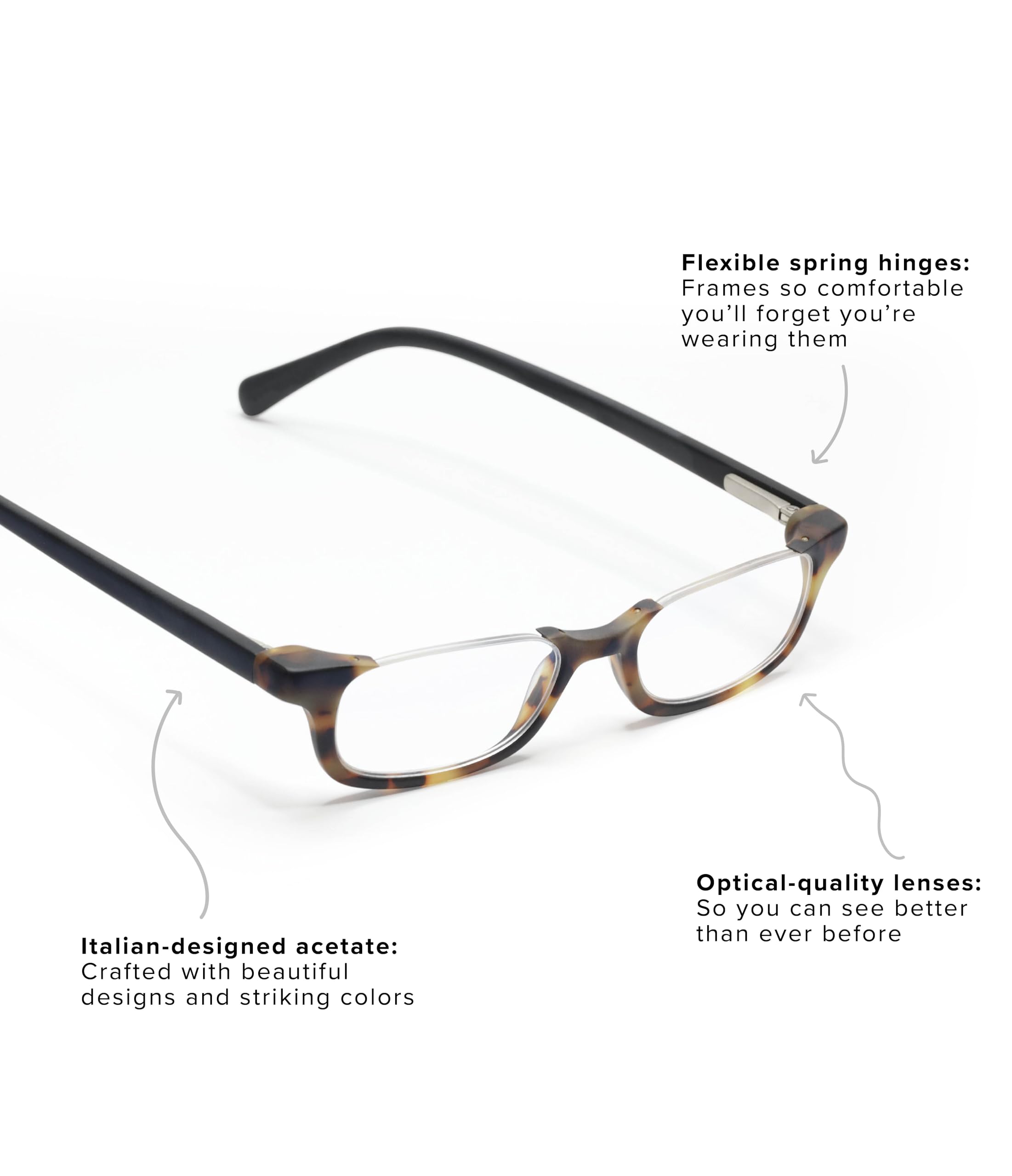 Eyebobs What Inheritance? Premium Reading Glasses for Men & Women - Half Rim Frames for Average Faces | Computer Glasses, Reading Books, Office Work & Daily Use