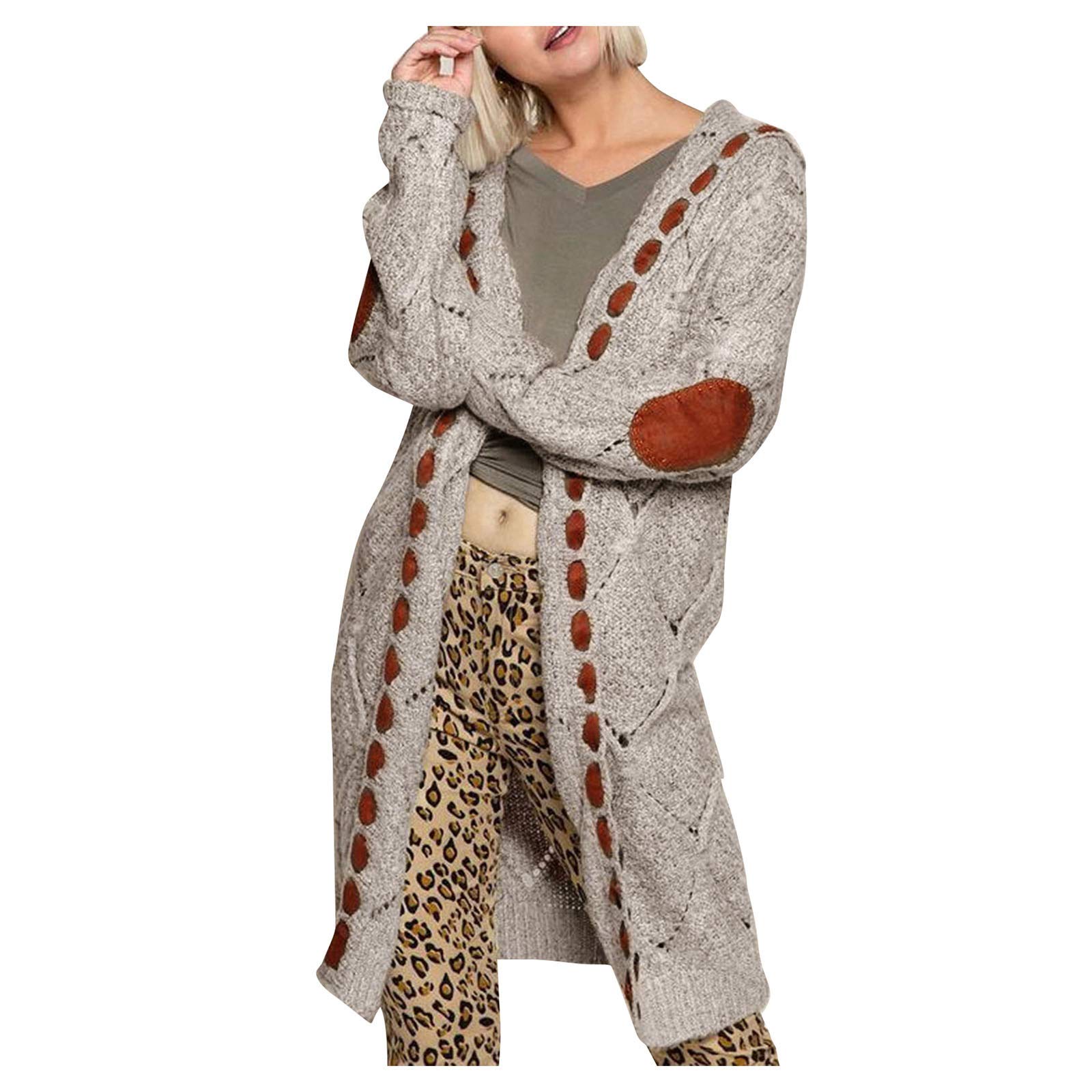 Women's Lightweight Long Sleeve Open Front Cardigan Sweater with Pockets - Casual Fall Coat for Work, Travel & Everyday Wear