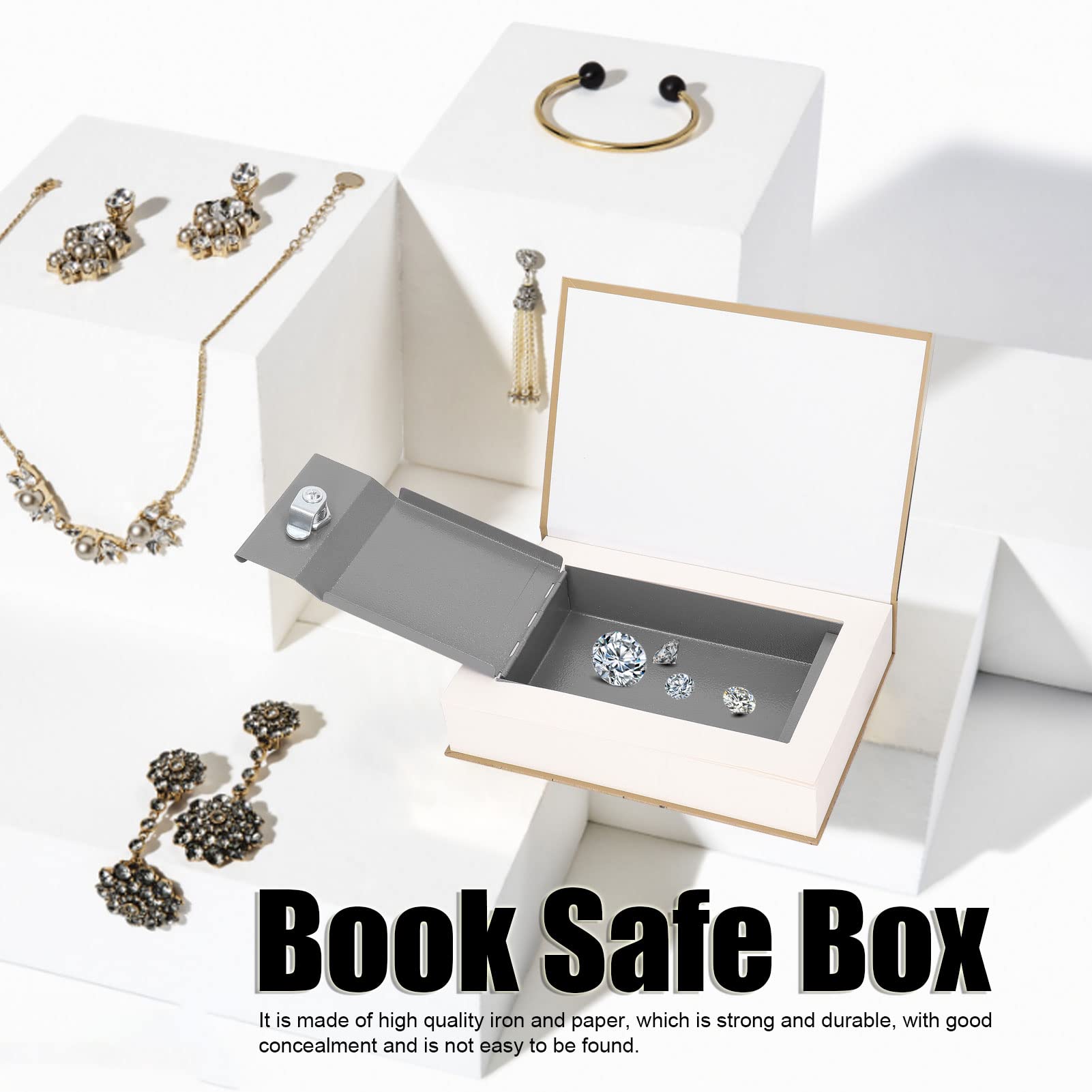 Hidden Lock Box Diversion Book - Secret Storage Safe with Key for Home, Office & Travel - Perfect for Storing Valuables, Cash, and Jewelry Discreetly