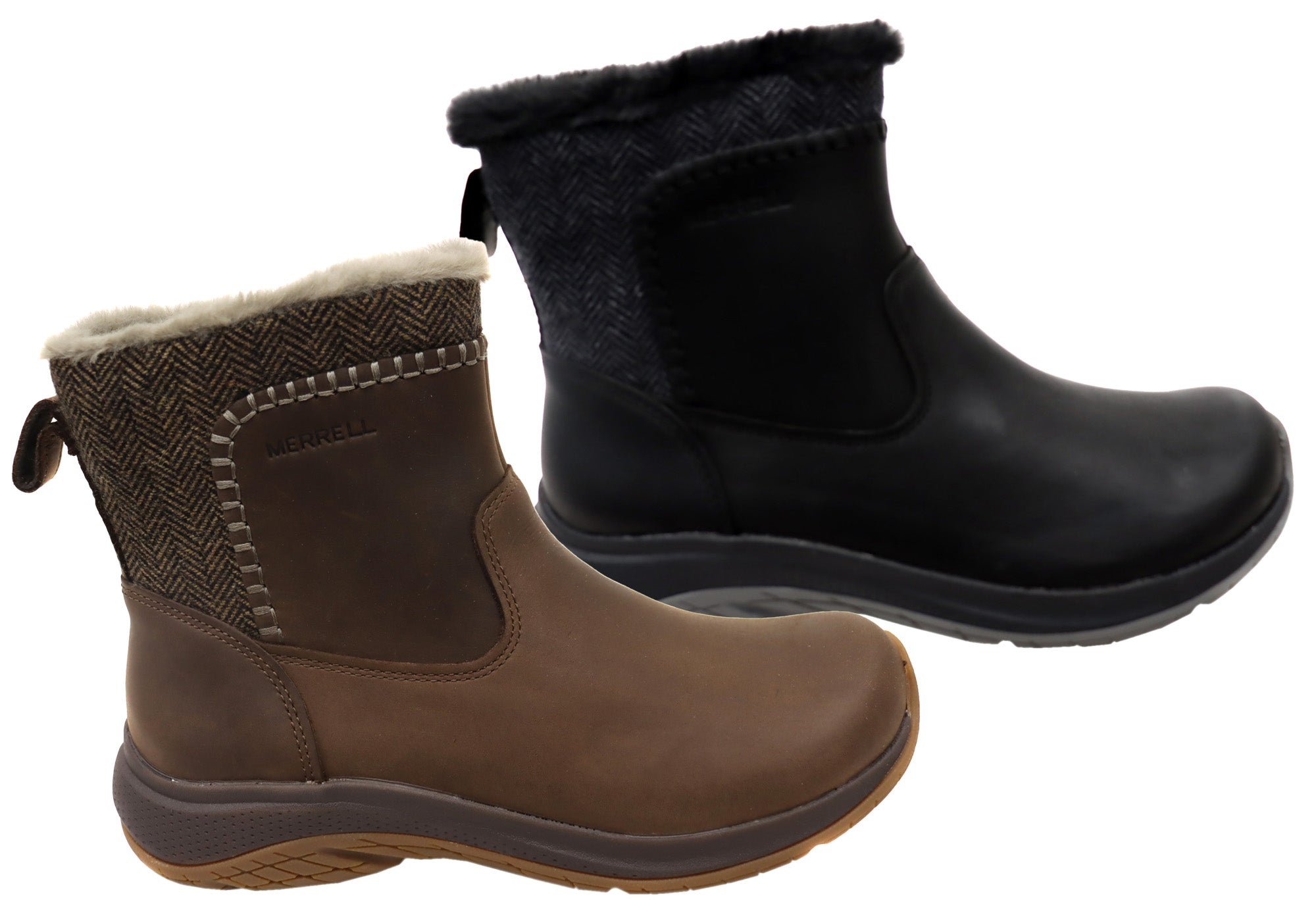 Merrell Women's Encore Ice 5 Mid Zip Waterproof Leather Winter Boots - Warm & Comfortable Hiking Shoes for Snow, Outdoor Activities & Casual Wear