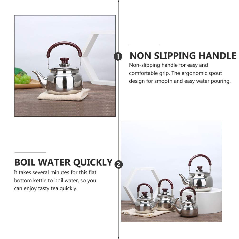 Wakauto Stainless Steel Whistling Stovetop Teapot - Loose Leaf Tea Maker, Food Grade Safe for Boiling Water & Brewing Tea - Perfect for Gas Stove, Camping & Classic Tea Ceremonies