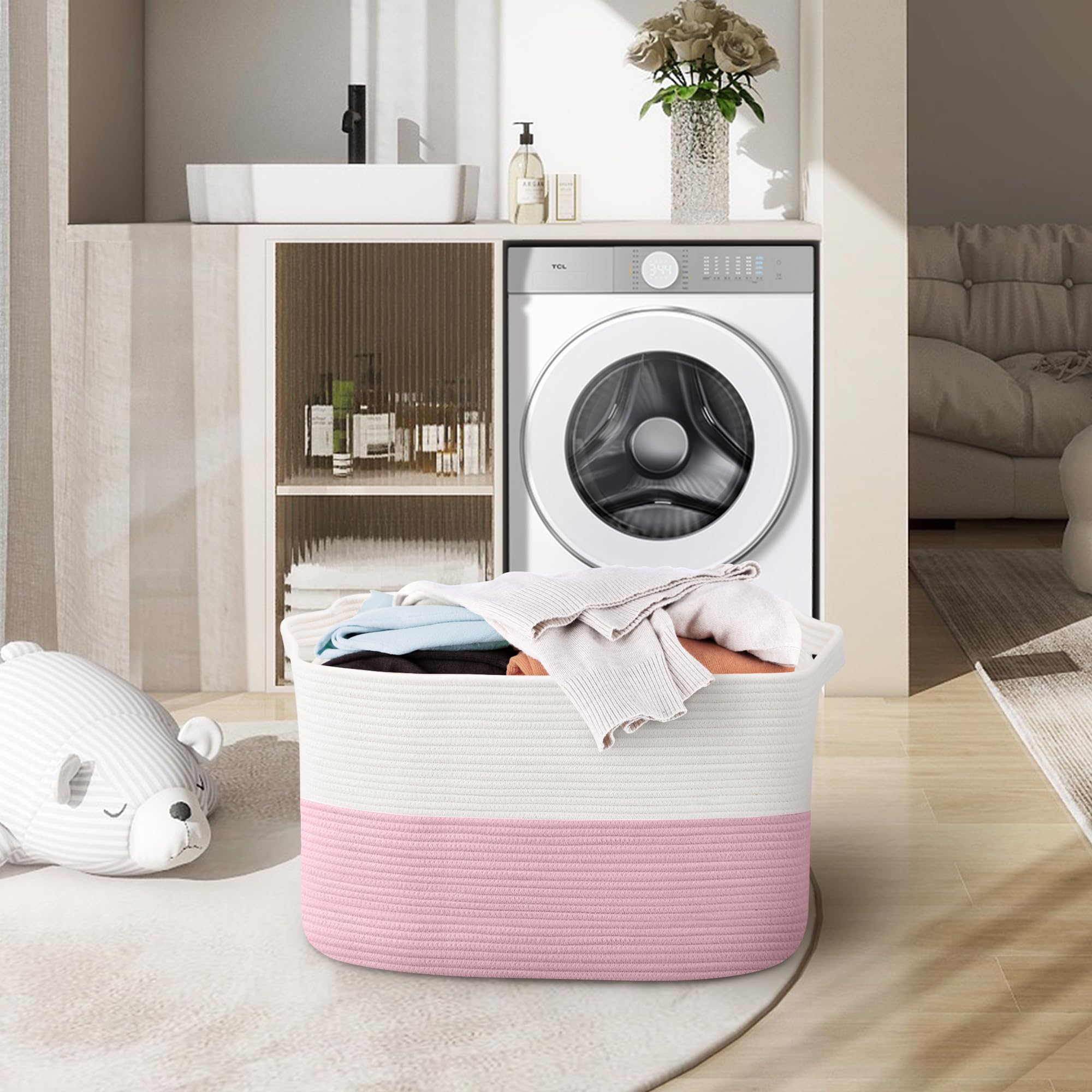 XXXL Pink Storage Basket - 23.6