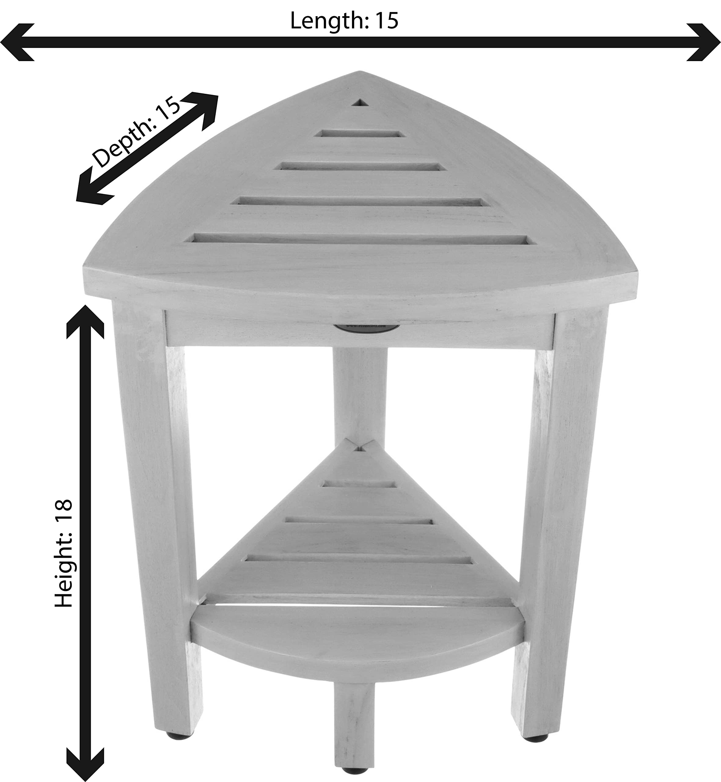 Waterproof Teak Wood Shower Bench Stool - Non-Slip Bath Seat with Storage for Shower Safety - Ideal for Elderly, Disabled & Spa Relaxation - Perfect for Bathroom Organization & Wet Room Decor