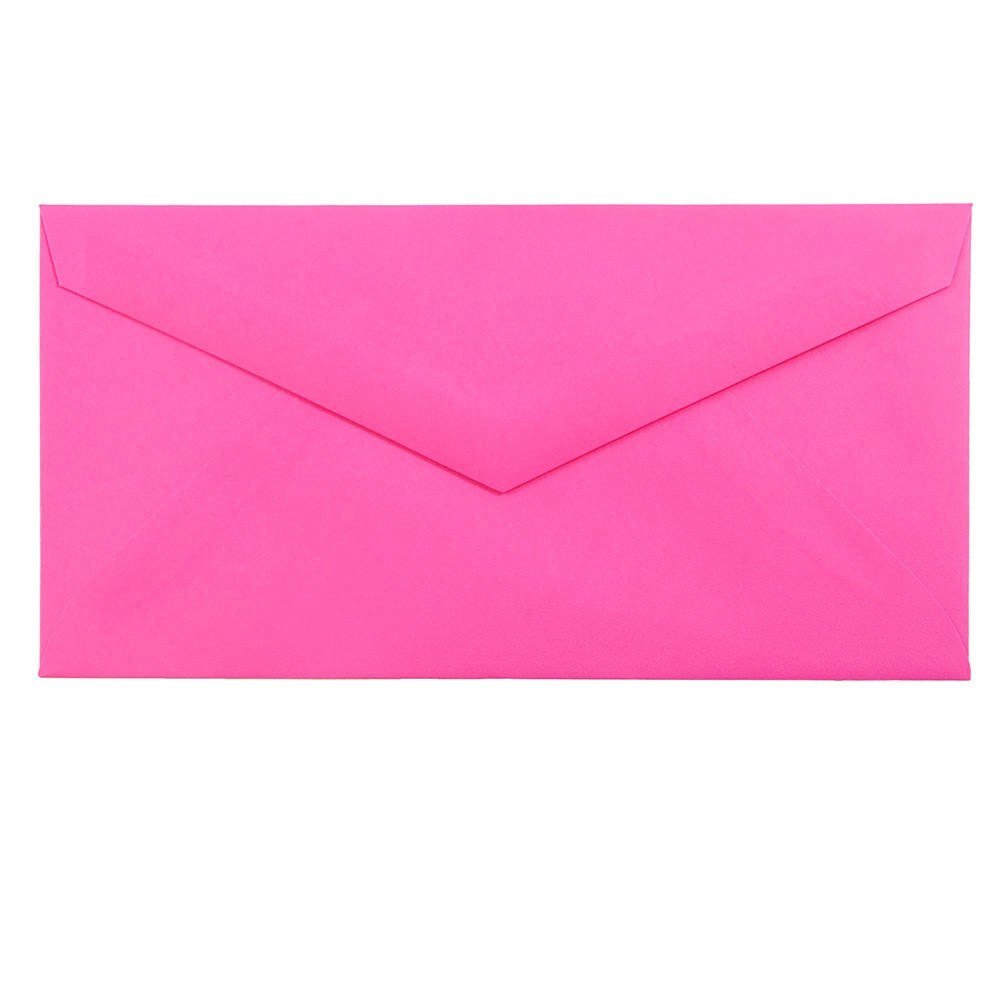 JAM PAPER Monarch Colored Envelopes - 3 7/8 x 7 1/2 Inches - Ultra Fuchsia Hot Pink - Bulk Pack of 500 Envelopes per Box - Perfect for Wedding Invitations, Greeting Cards, and Business Correspondence