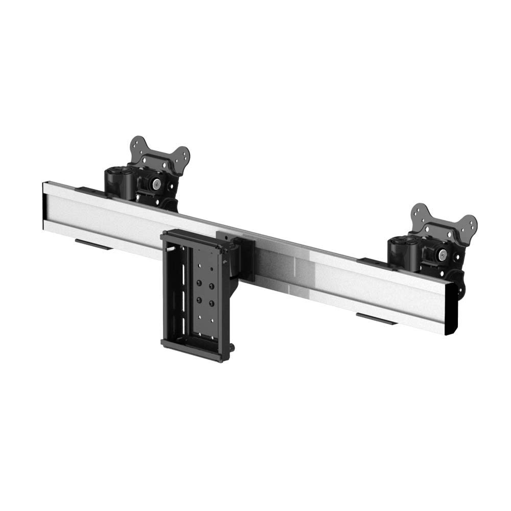 Continews Dual Monitor Wall Mount - Horizontal Slat Design for 13-32 Inch Screens | Perfect for Home Office, Gaming & Workspace Setup
