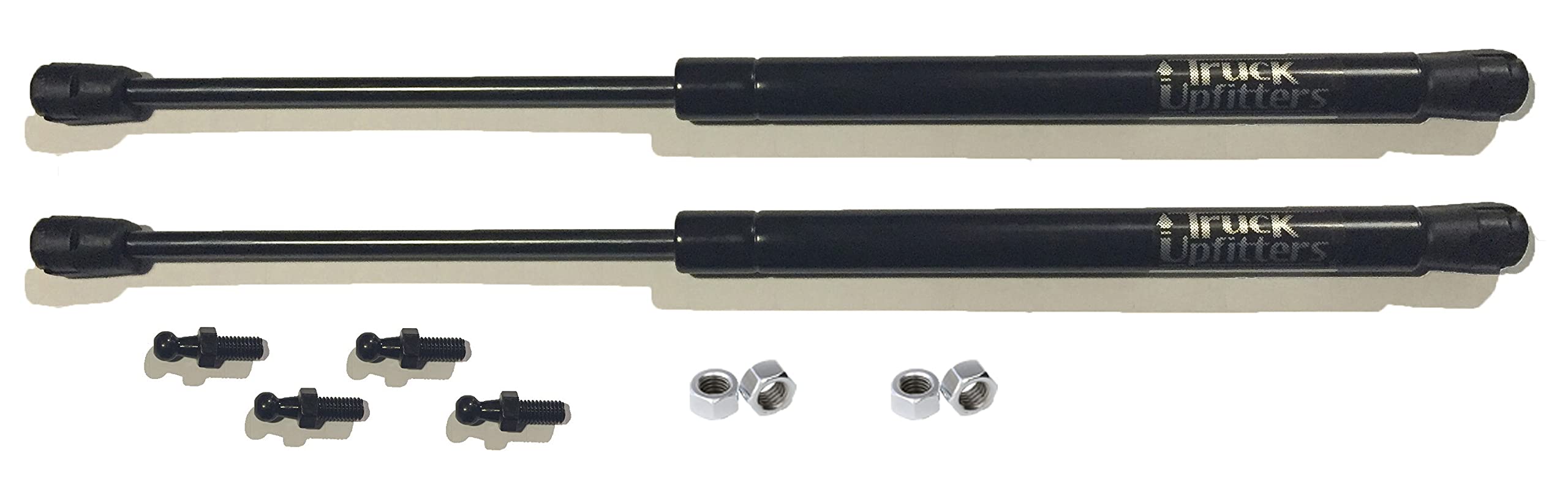 10 Inch 45 lbs Lift Support Gas Struts for Truck Toolboxes & Camper Shells - 2 Pack with 4 Ball Mounts | Fits UWS, DeeZee, Better Built, ARE, Leer Aluminum Toolboxes | Heavy Duty Windoor Support for Pickup Trucks & Work Vehicles