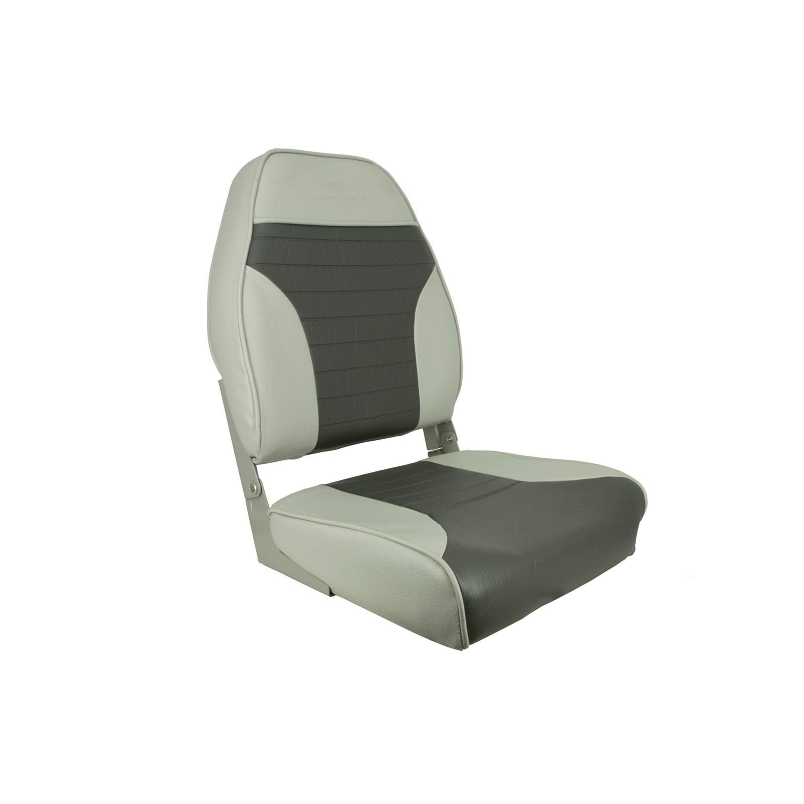 Springfield Marine 1040663 Gray/Charcoal Economy Folding High Back Chair - Portable Outdoor Seat for Camping, Fishing, Beach & Backyard Relaxation