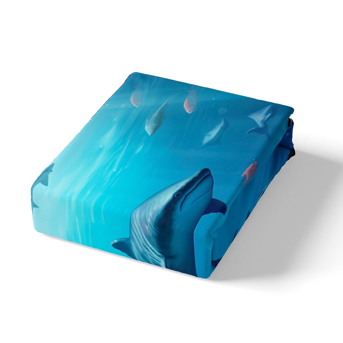 **Shark Bedding Set for Kids - Twin Size Blue Hawaiian Duvet Cover, Fish & Turtle Themed Ocean Bedspread | Ultra-Soft Brushed Microfiber Beach Decor Quilt Cover with Ties | Perfect for Boys' & Girls' Bedrooms, Underwater Themed Rooms**
