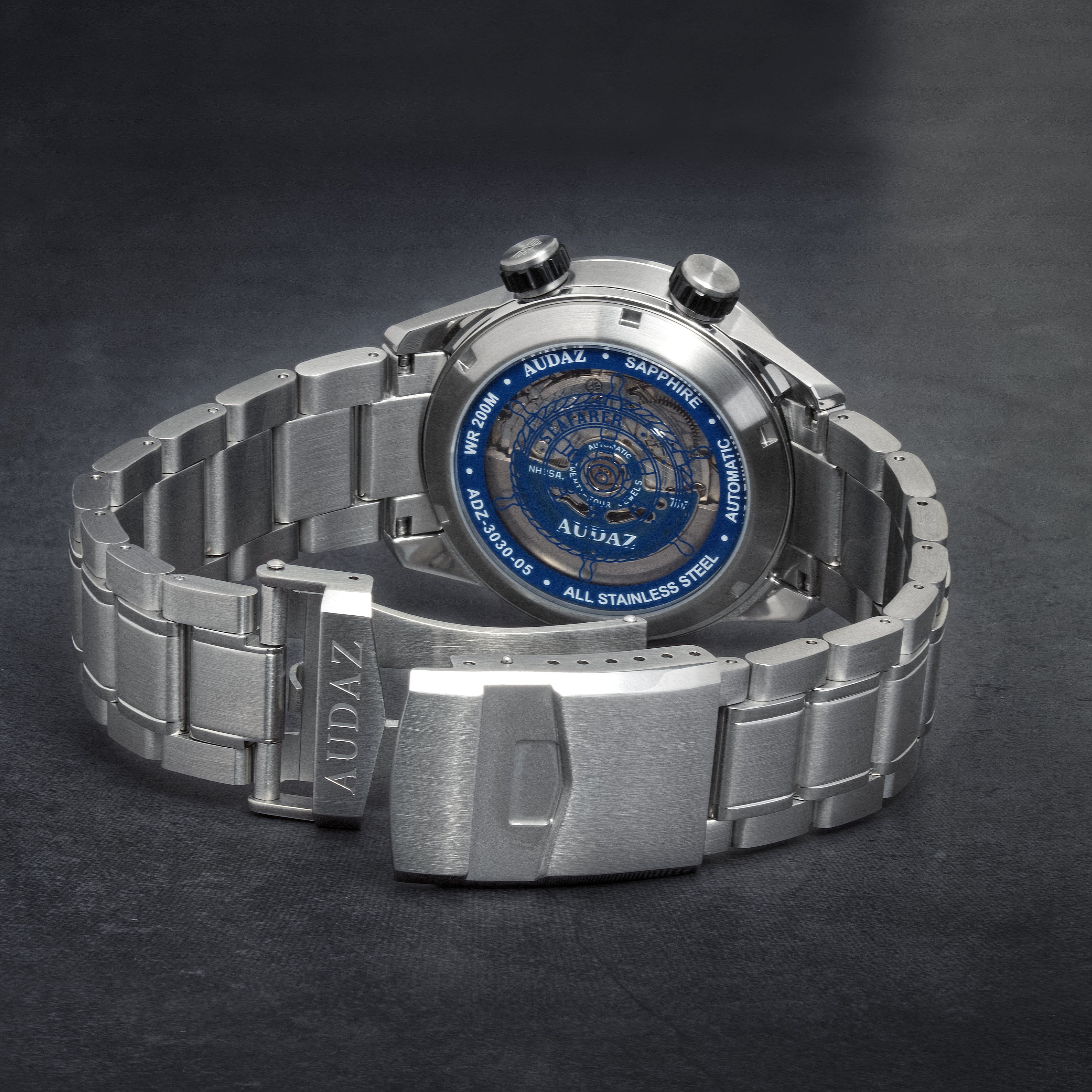 Audaz Seafarer ADZ 3030 04 Men's Diver Watch - 300M Waterproof, Stainless Steel, Luminous Hands - Perfect for Scuba Diving, Snorkeling & Water Sports