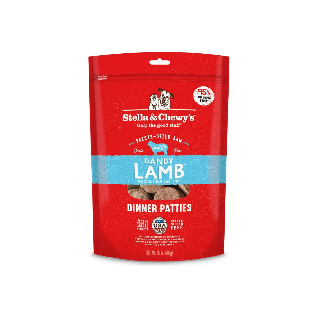 Stella & Chewy's Freeze-Dried Raw Dinner Patties for Dogs - 14oz & 25oz Sizes | Grain-Free, High-Protein, Complete Nutrition for Healthy Digestion | Perfect for Small & Large Breeds, Travel & Training Treats