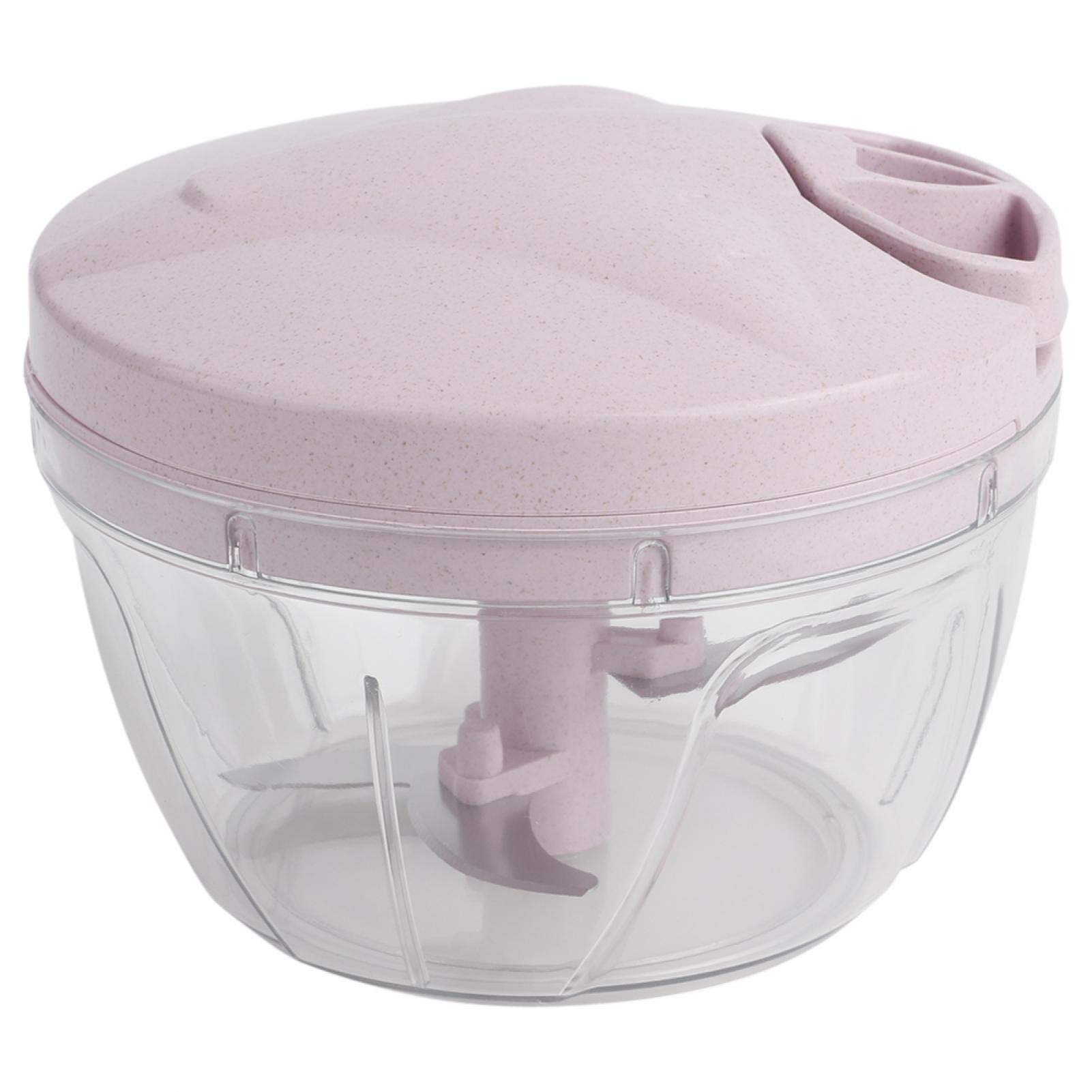 Restokki Manual Meat Grinder & Food Chopper - Mini Kitchen Gadget for Grinding Meat, Chopping Garlic, Vegetables, Onions & Fruits - Perfect for Home Cooking, Meal Prep & Camping (Pink)
