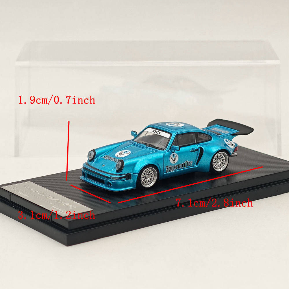 1/64 Scale Diecast Model Car - Porsche 911 Carrera RSR 3.0 Blue Collectible - KS R Series for Car Enthusiasts & Display Collection - Perfect for Home Decor, Office Display, and Gift Giving