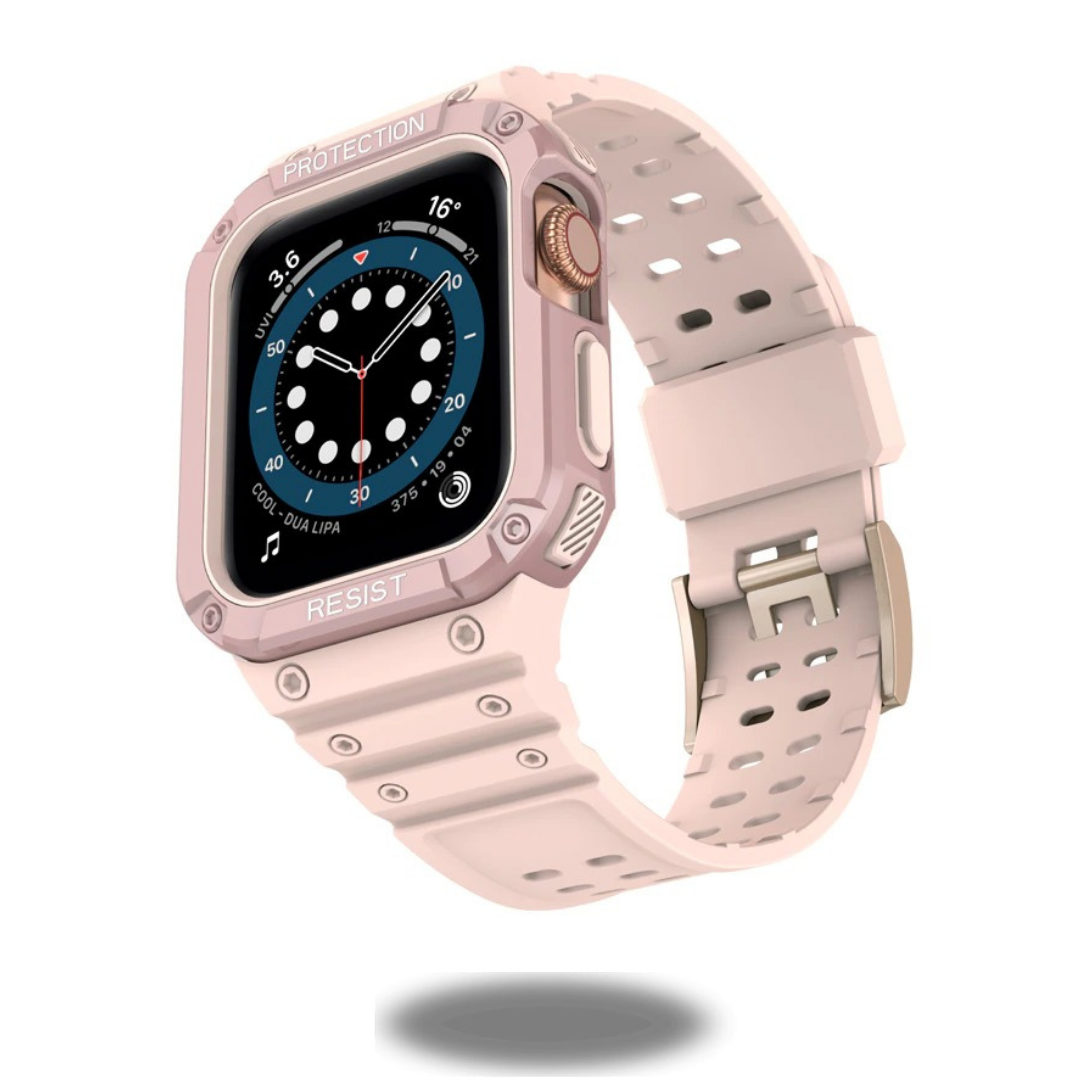 Durable Silicone Rugged Band & Protective Case for Smartwatches - Perfect for Outdoor Sports, Running, and Active Lifestyles