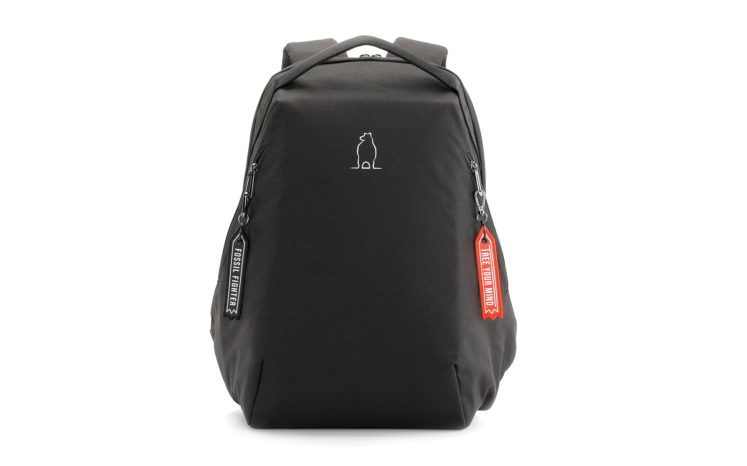 Green Grizzlys Eco-Friendly Recycled Backpack - Water Resistant 20L Travel Backpack with USB Charging Port & 2 Keychains - Sustainable Tech Backpack Made from Recycled Plastics - Perfect for Commuting, Hiking & College Campus Use