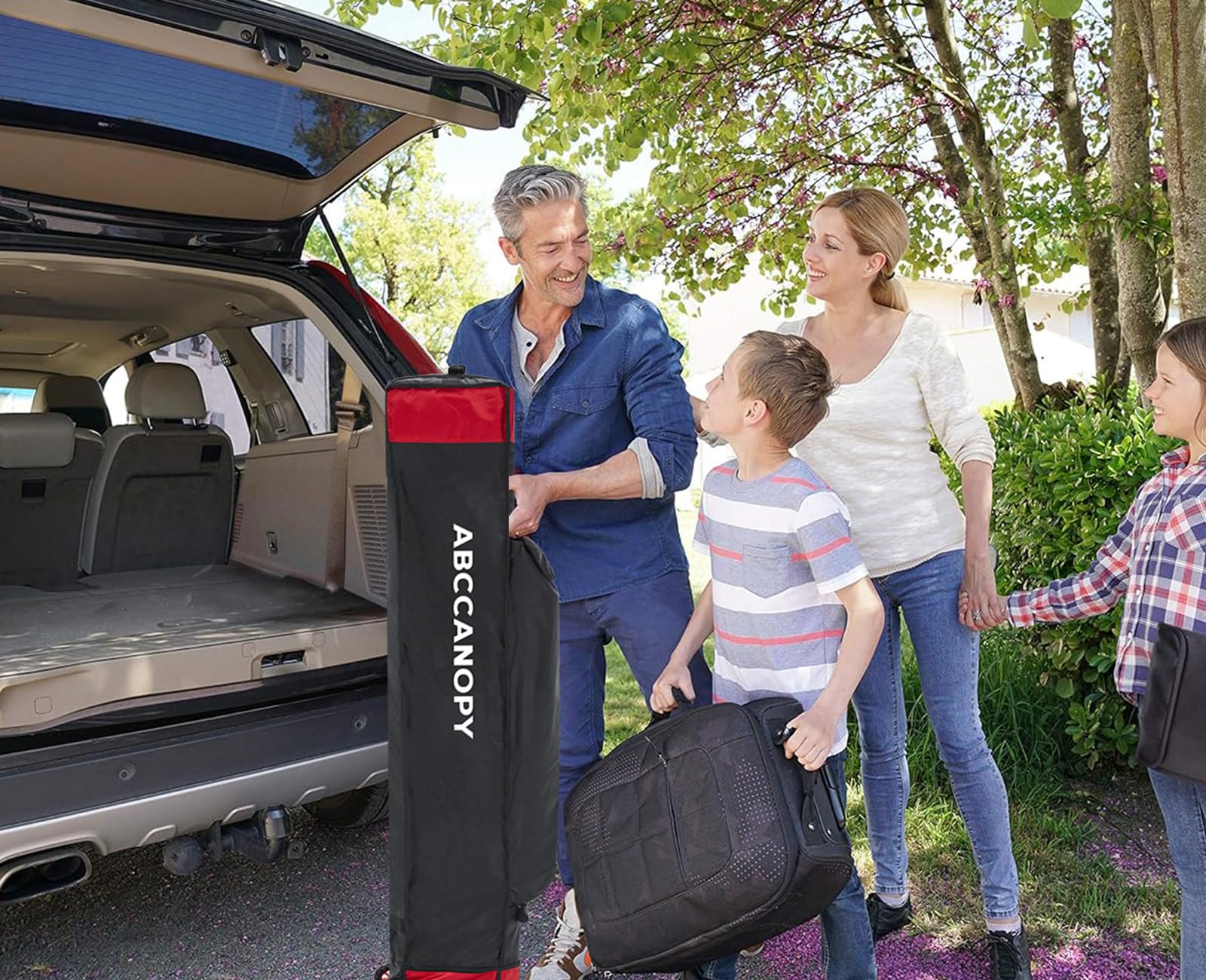 ABCCANOPY Universal 10X20 Pop Up Canopy Tent with Roller Bag - Heavy Duty Waterproof Outdoor Canopy Tent for Camping, Parties, Beach, Picnics & Tailgating - Black