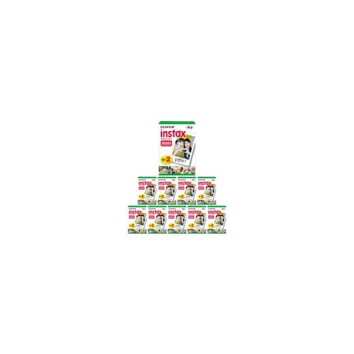 Fujifilm Instax Mini Twin Film Pack (200 Exposures) - 10 Pack Bundle for Instant Cameras - Perfect for Parties, Travel & Photo Booths