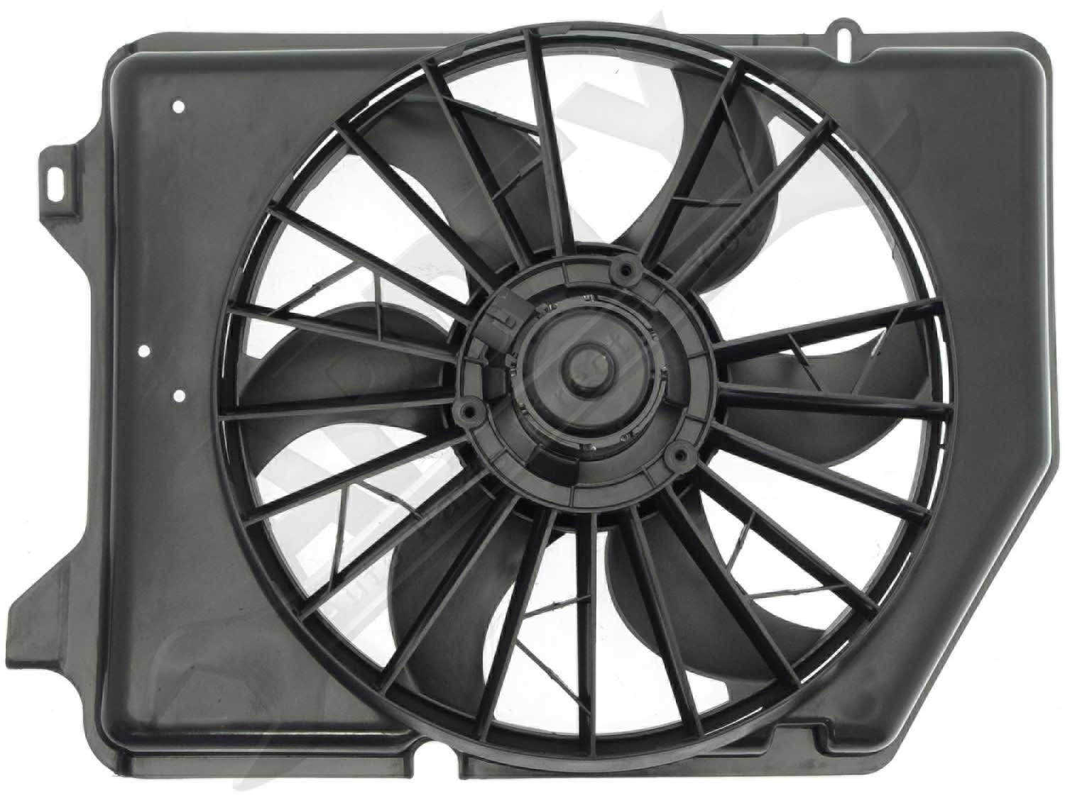 APDTY 731230 Left Side Radiator Cooling Fan Assembly Replacement - Compatible with [Vehicle Models] - Perfect for Engine Cooling & Overheating Prevention