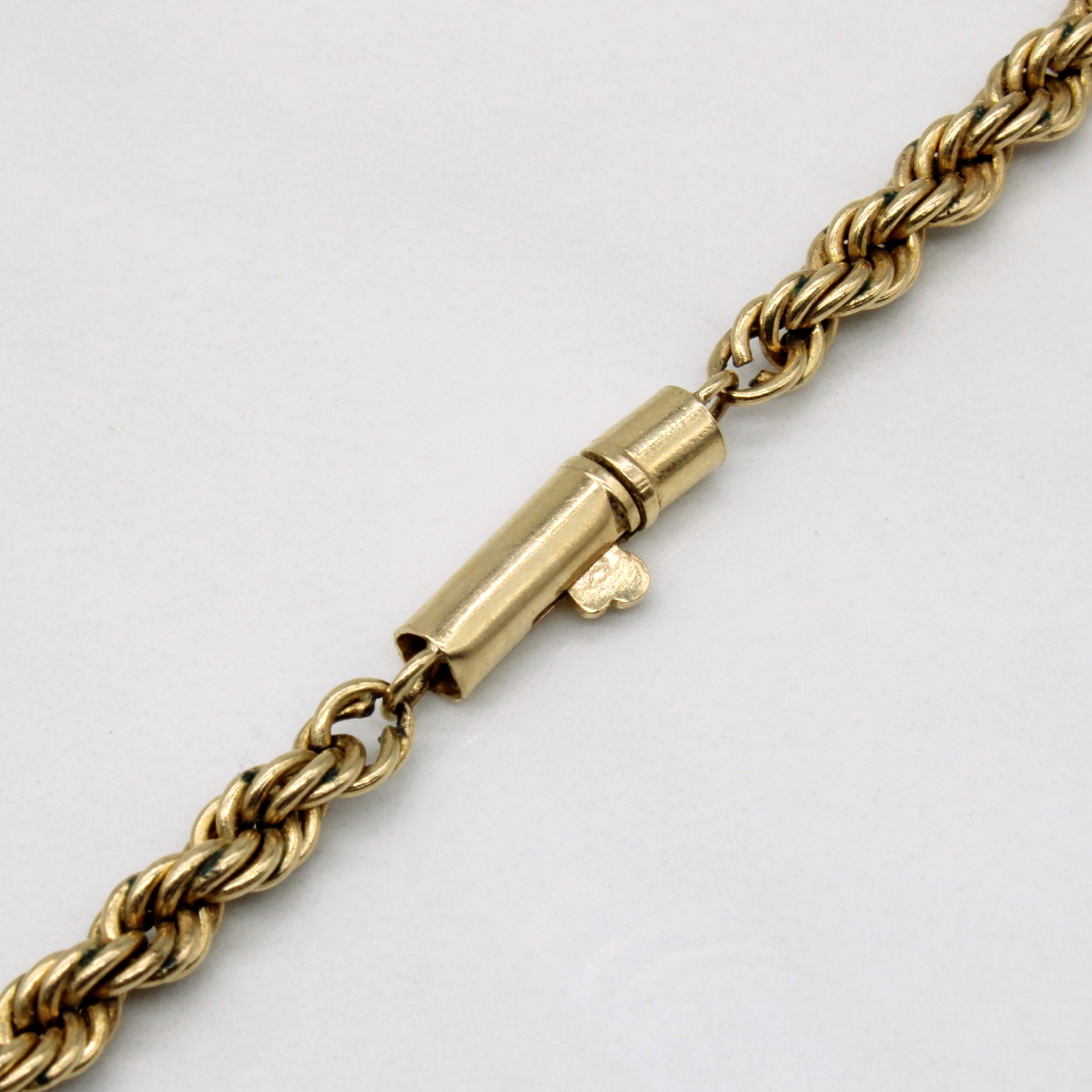 10K Yellow Gold Rope Chain Necklace 18 Inches - Durable & Stylish Jewelry for Men and Women | Perfect for Everyday Wear, Gifts & Special Occasions