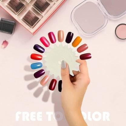 ADOERE 10 Palette Nail Tips Display Board - 20 Colors for Nail Art Practice & Swatching - Salon & Home Use