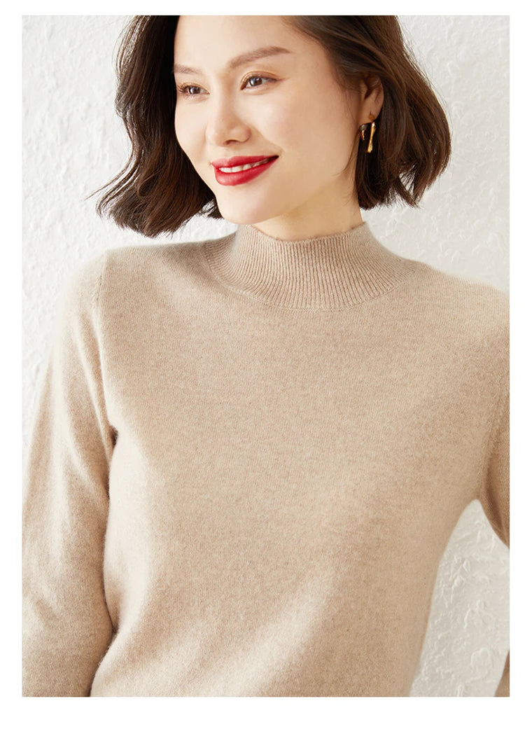 Warm Long Sleeve Pullover Sweater for Women - Cozy Knitwear for Fall & Winter - Perfect for Casual Outfits and Layering