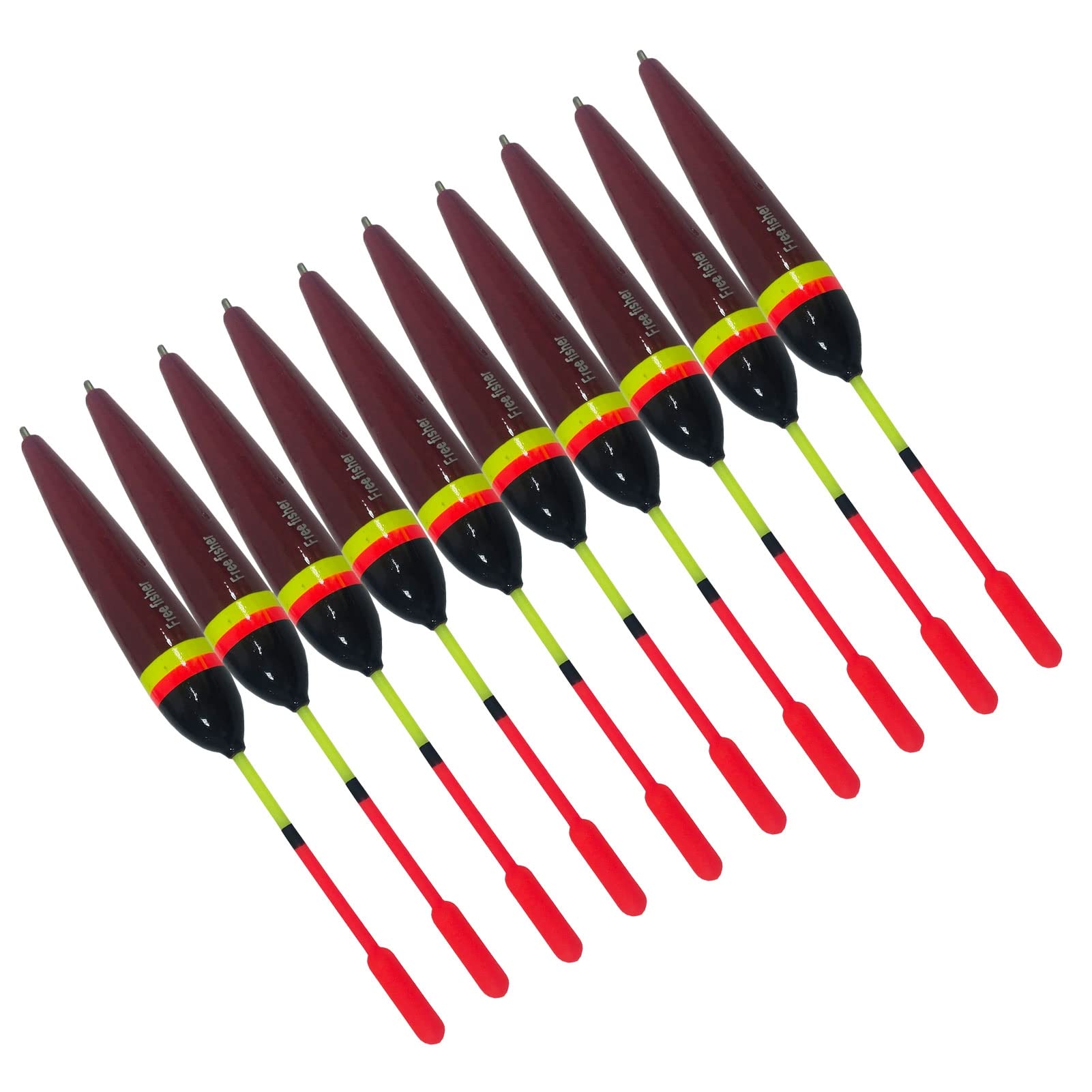 10pcs Balsa Wood Slip Floats for Fishing - Saltwater & Freshwater Bobbers for Crappie, Panfish, Bass & Trout | Ideal for Lake, River & Ice Fishing Adventures