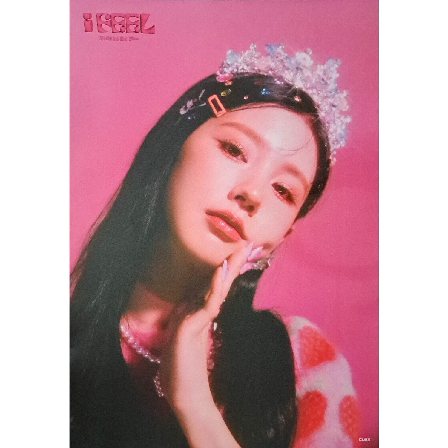(G)I-DLE 6th Mini Album 'I FEEL' (Jewel Ver.) Official Poster - K-Pop Collectible for Fans, Room Decor & Gift Idea